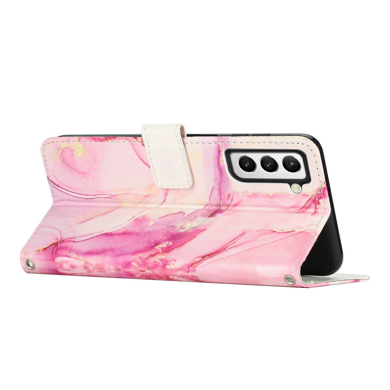 Hülle kompatibel mit Samsung Galaxy S23 Plus Kunstleder Handyhülle - Handy Case Rose Gold