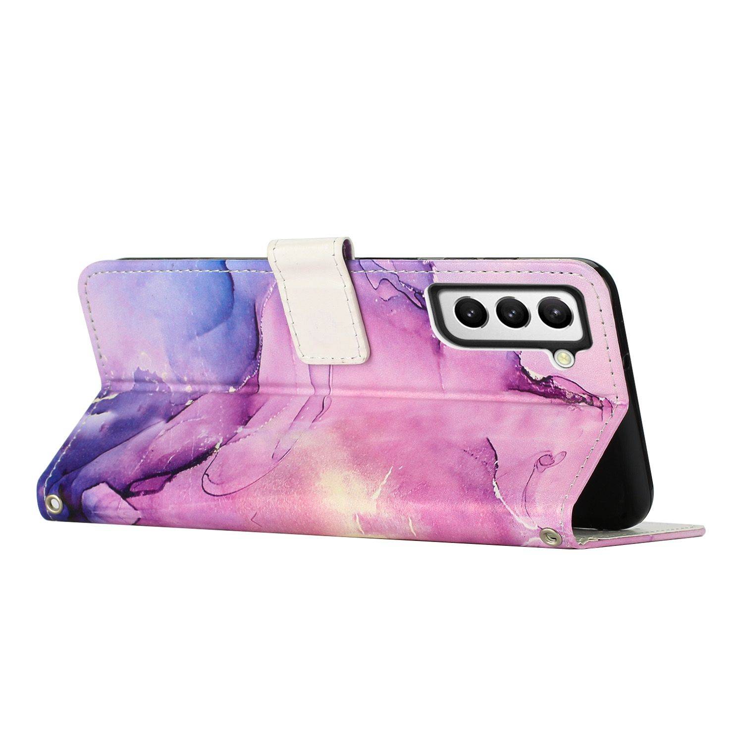 Hülle kompatibel mit Samsung Galaxy S23 Plus Kunstleder Handyhülle - Handy Case Violett