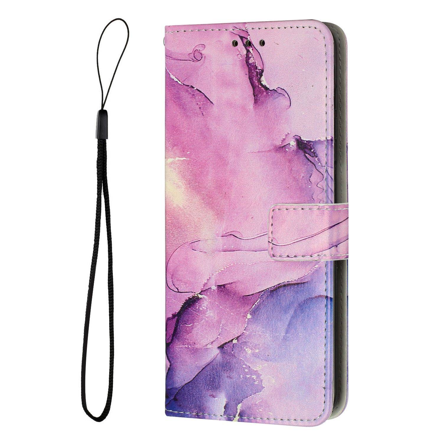 Hülle kompatibel mit Samsung Galaxy S23 Ultra Kunstleder Handyhülle - Handy Case Violett