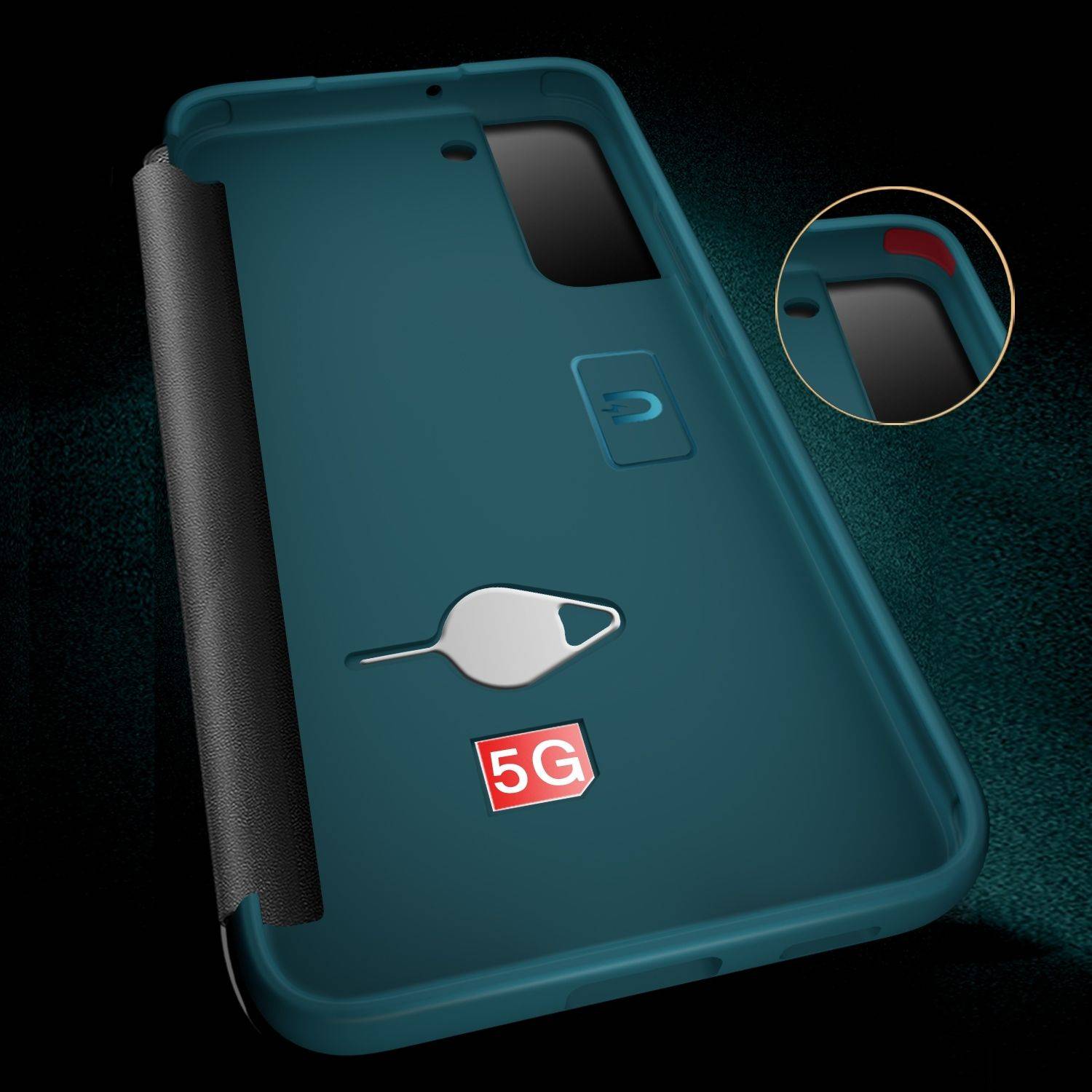 Hülle kompatibel mit Samsung Galaxy S23 Kunstleder Handyhülle - Handy Case Rot