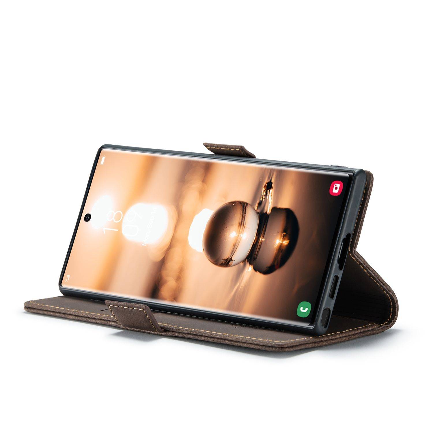 Hülle kompatibel mit Samsung Galaxy S23 Ultra Kunstleder Handyhülle - Handy Case Kaffee