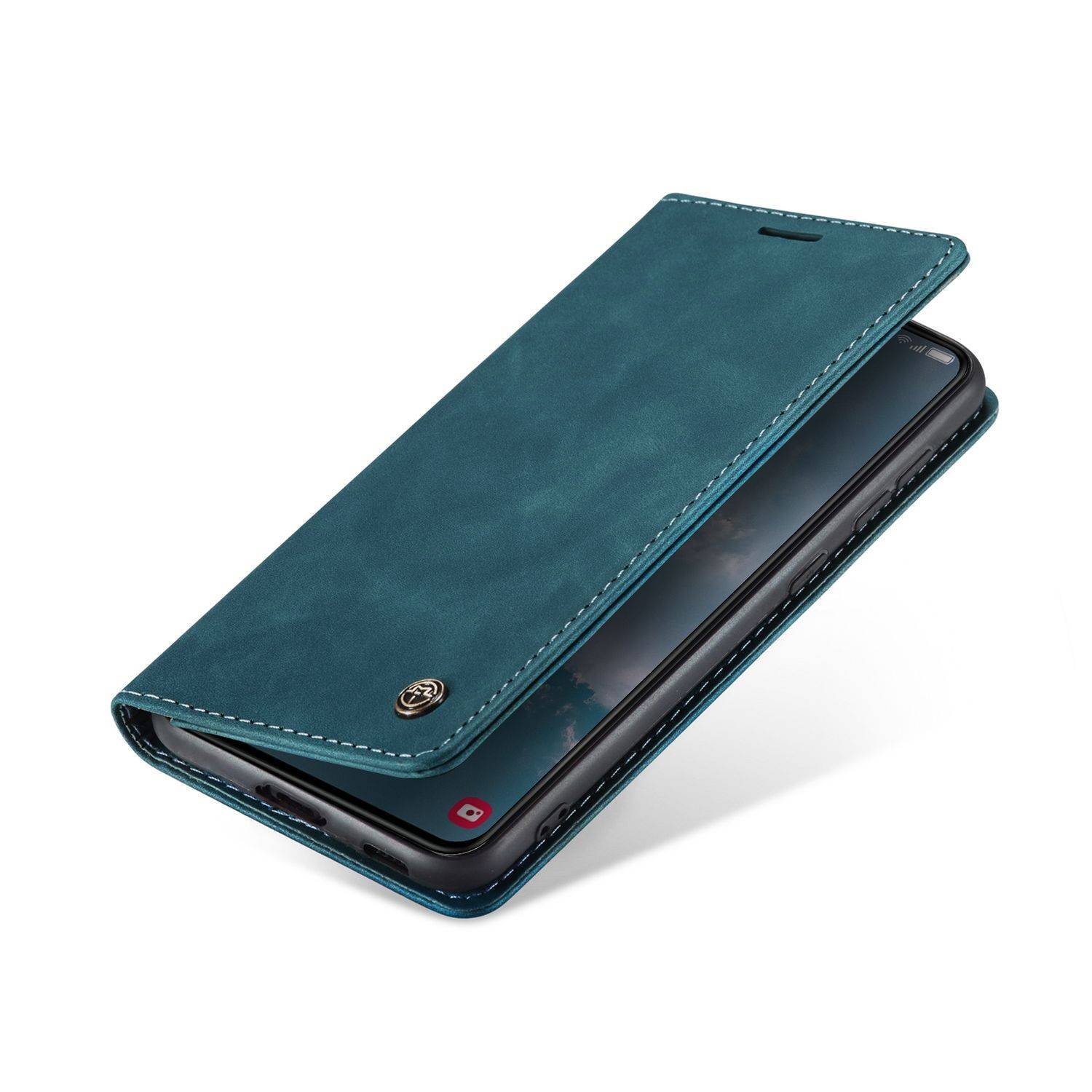 Hülle kompatibel mit Samsung Galaxy S23 Kunstleder Handyhülle - Handy Case Blau