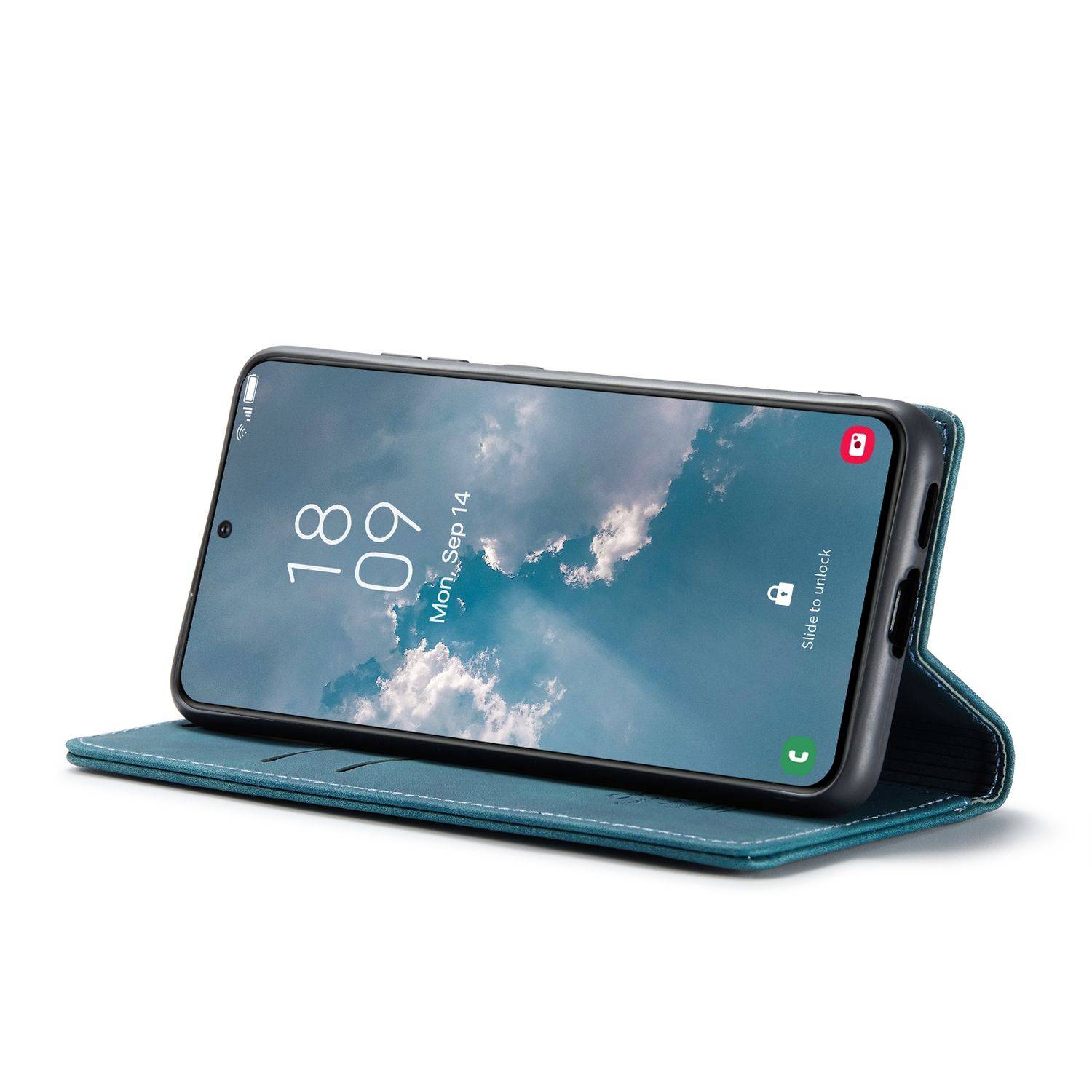 Hülle kompatibel mit Samsung Galaxy S23 Kunstleder Handyhülle - Handy Case Blau