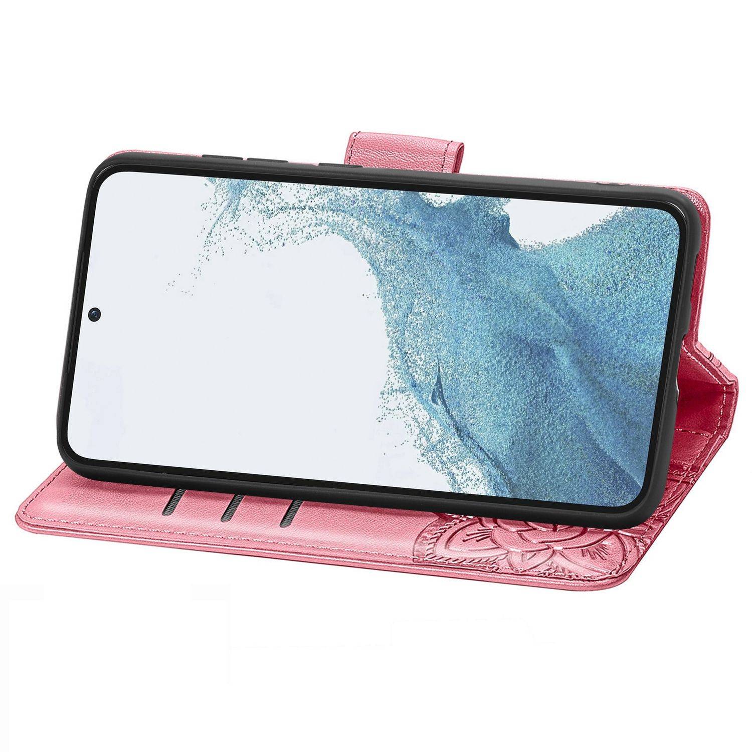 Hülle kompatibel mit Samsung Galaxy S23 Ultra Kunstleder Handyhülle - Handy Case Rosa
