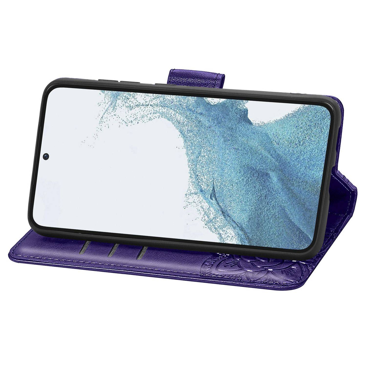 Hülle kompatibel mit Samsung Galaxy S23 Ultra Kunstleder Handyhülle - Handy Case Violett