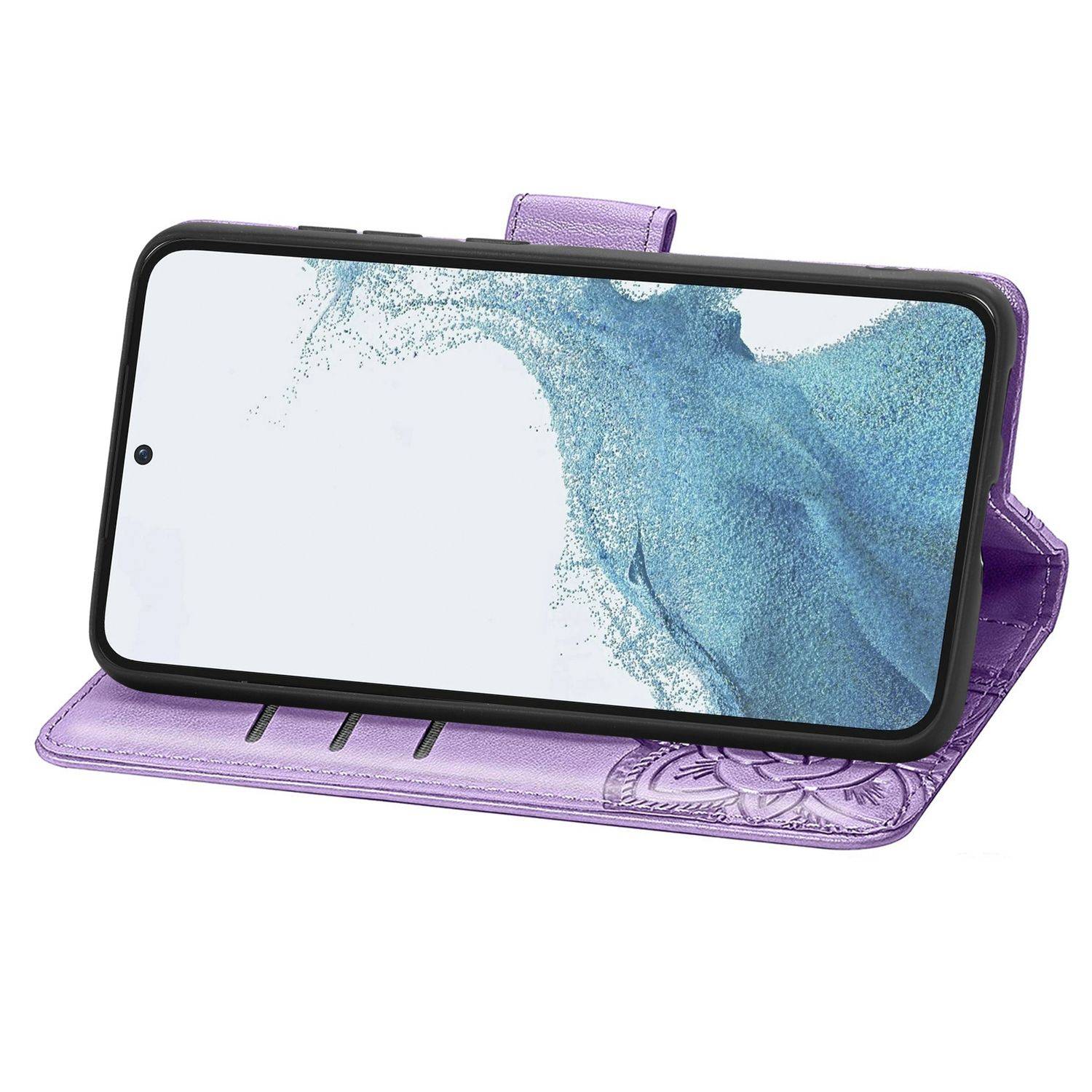 Hülle kompatibel mit Samsung Galaxy S23 Plus Kunstleder Handyhülle - Handy Case Lavendel