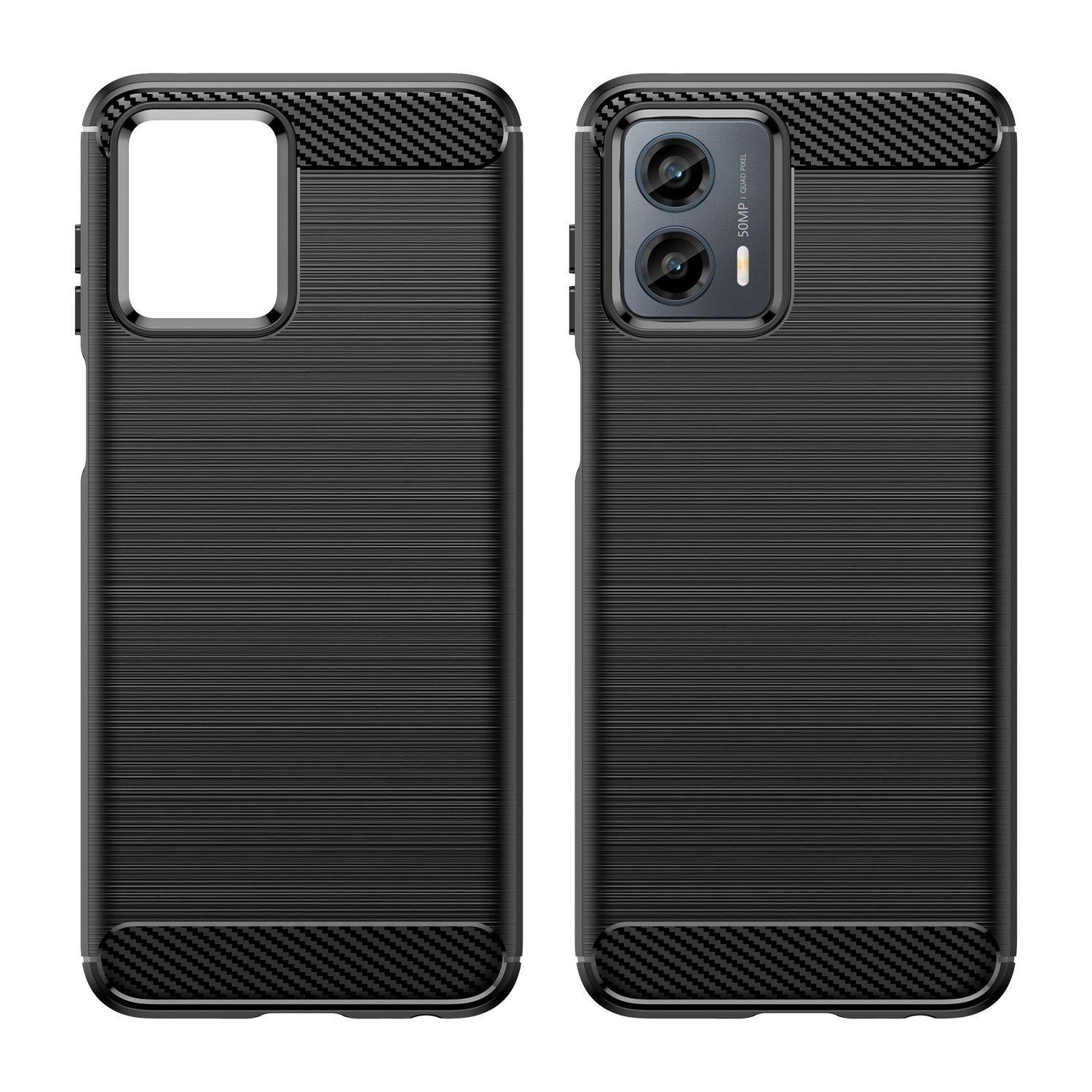 Hülle kompatibel mit Motorola Moto G 5G 2023 Kunststoff Soft Handyhülle - Handy Case Schwarz