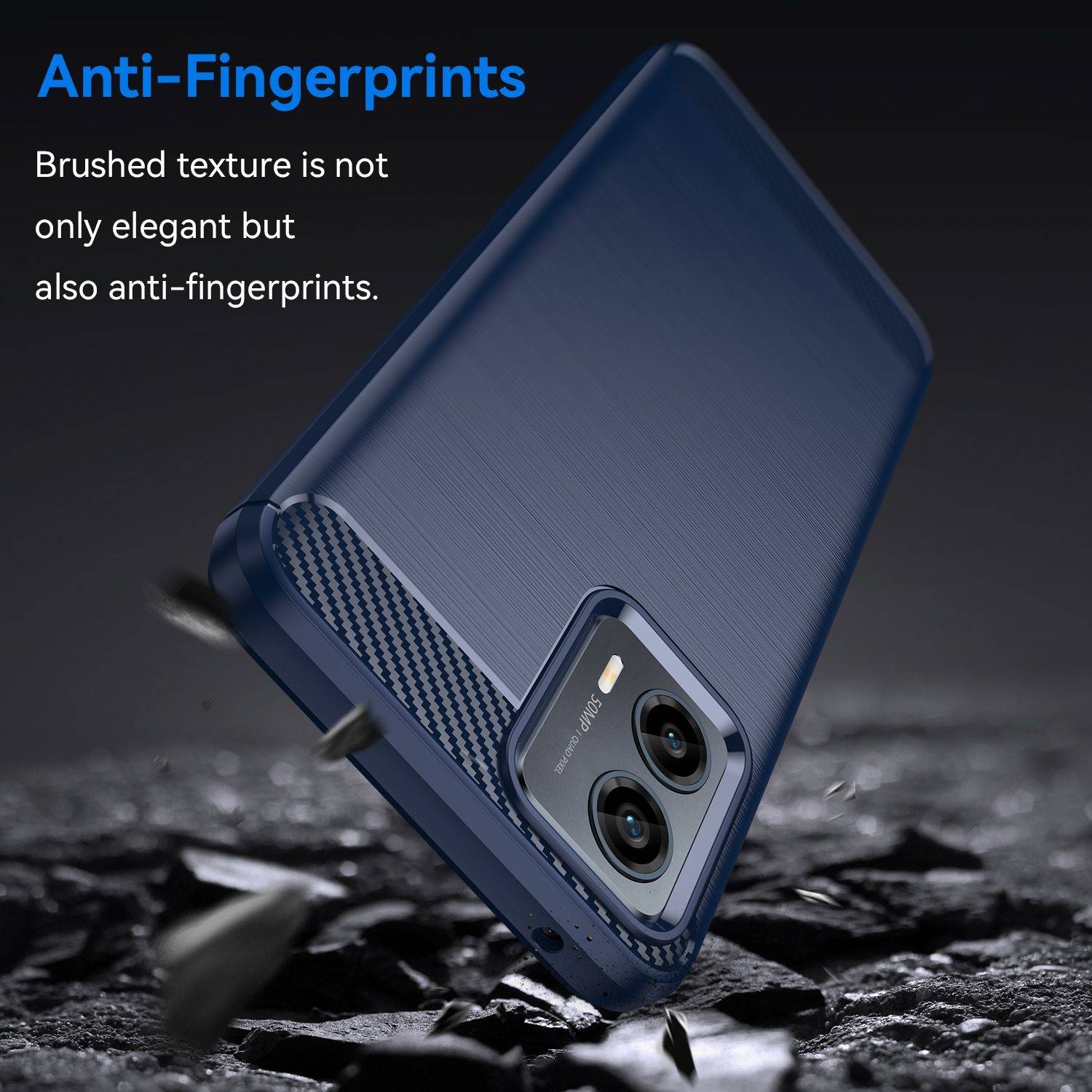 Hülle kompatibel mit Motorola Moto G 5G 2023 Kunststoff Soft Handyhülle - Handy Case Blau