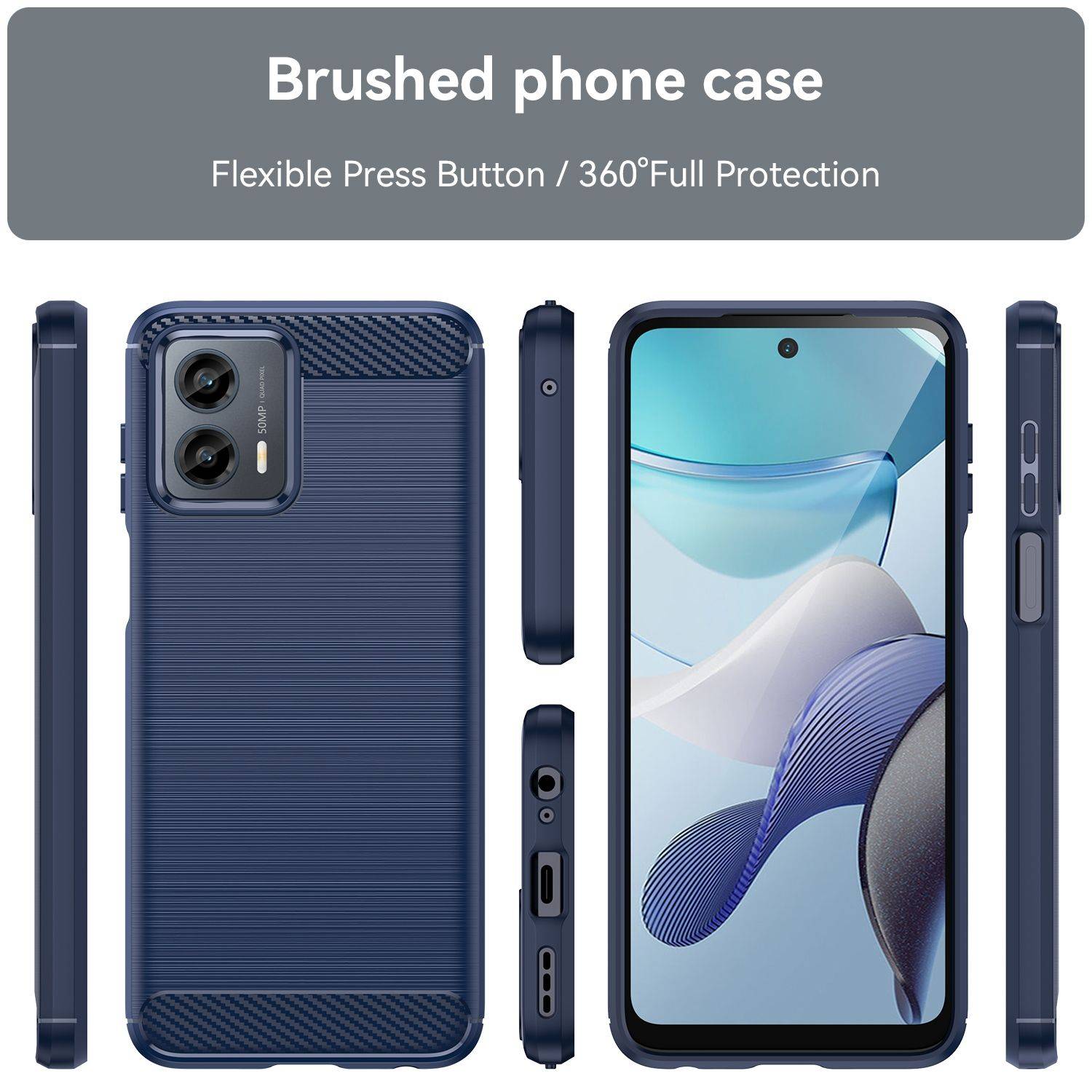 Hülle kompatibel mit Motorola Moto G 5G 2023 Kunststoff Soft Handyhülle - Handy Case Blau