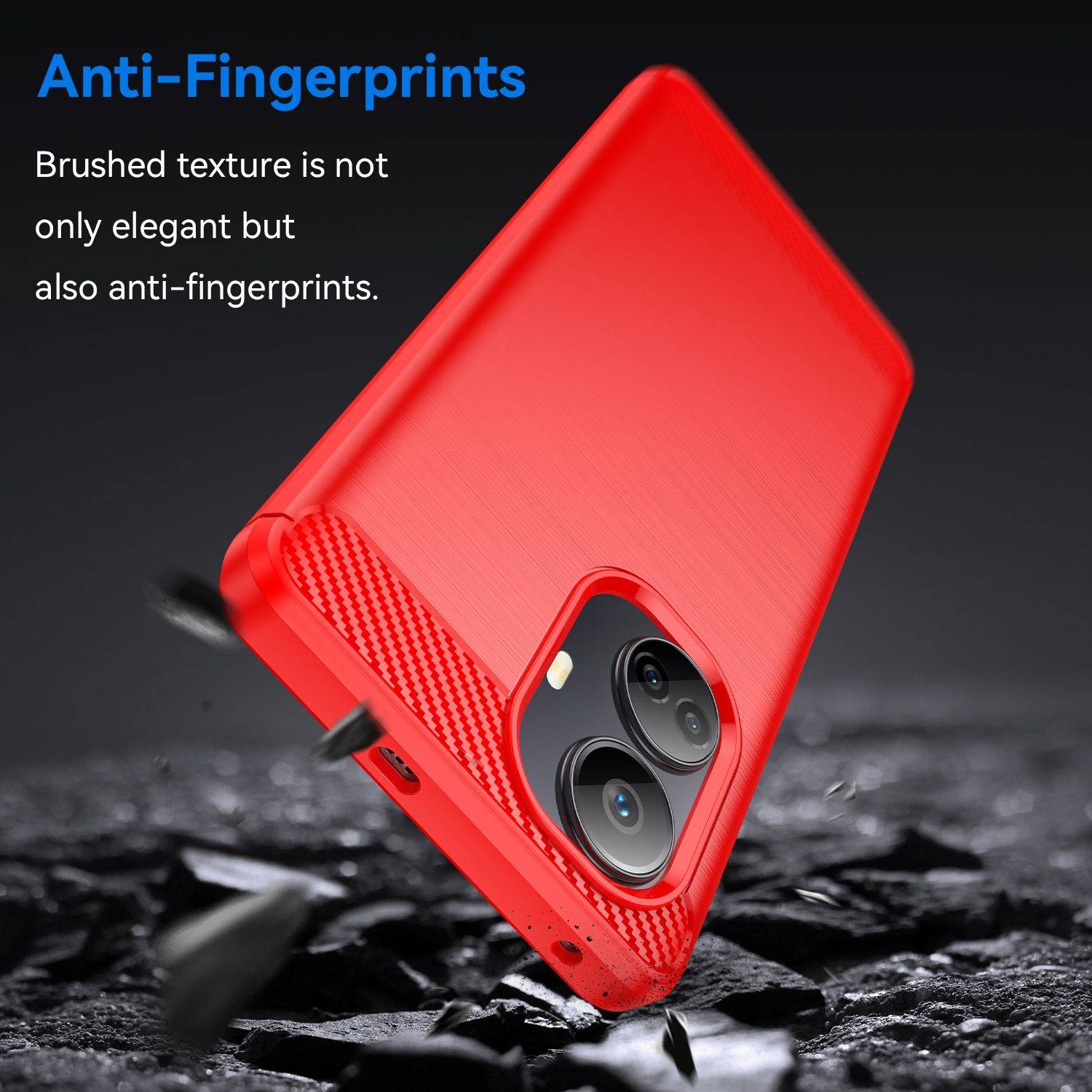 Hülle kompatibel mit realme 10 Pro+ 5G Kunststoff Soft Handyhülle - Handy Case Rot