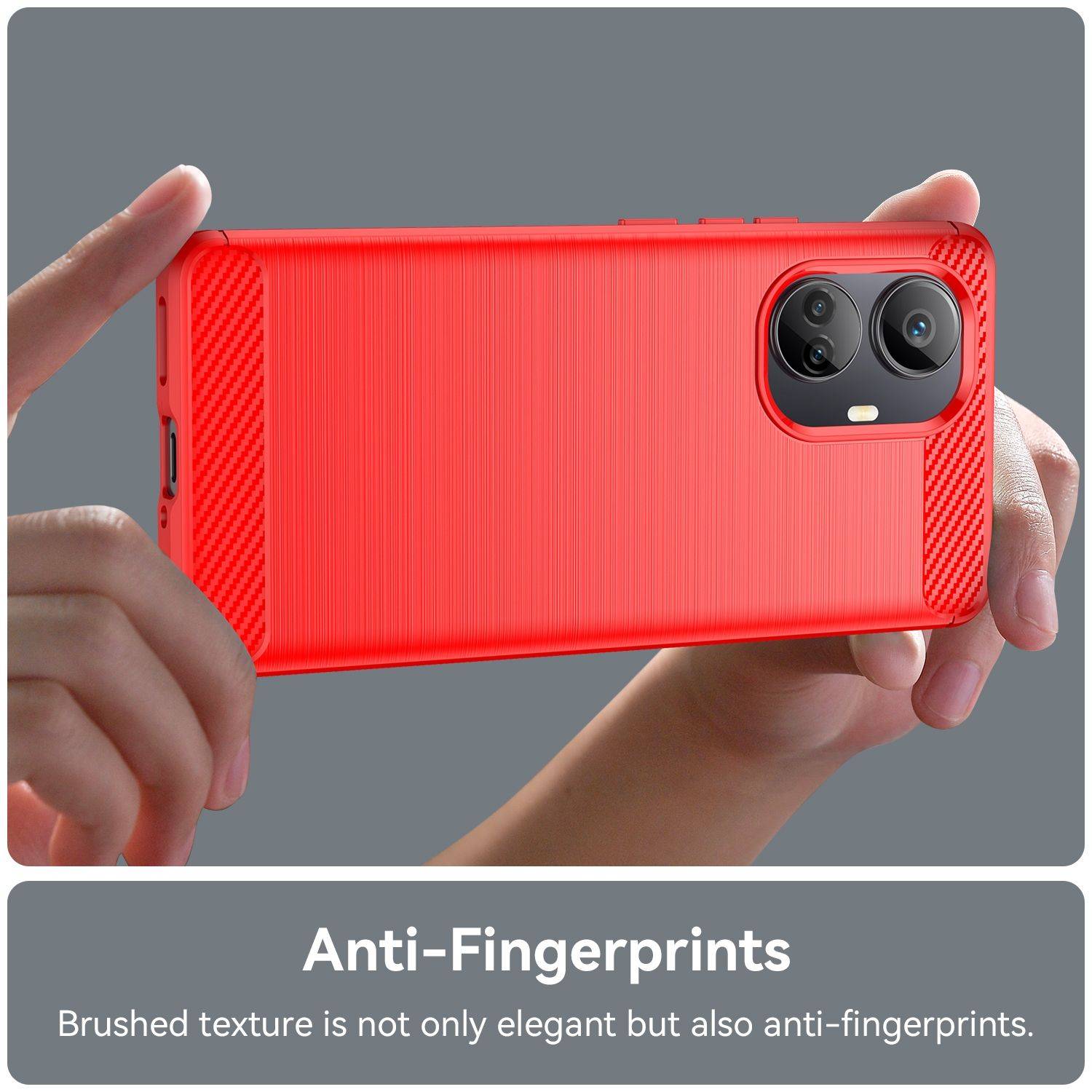 Hülle kompatibel mit realme 10 Pro+ 5G Kunststoff Soft Handyhülle - Handy Case Rot