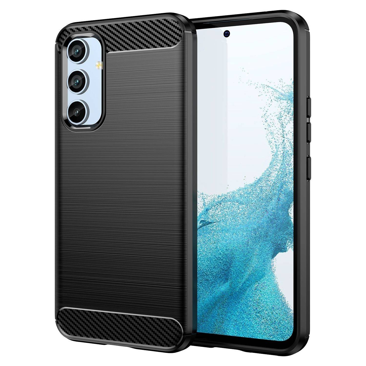 Hülle kompatibel mit Samsung Galaxy A54 5G Kunststoff Soft Handyhülle - Handy Case Schwarz