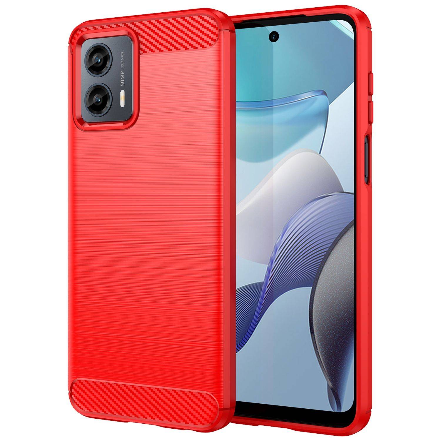 Hülle kompatibel mit Motorola Moto G 5G 2023 Kunststoff Soft Handyhülle - Handy Case Rot