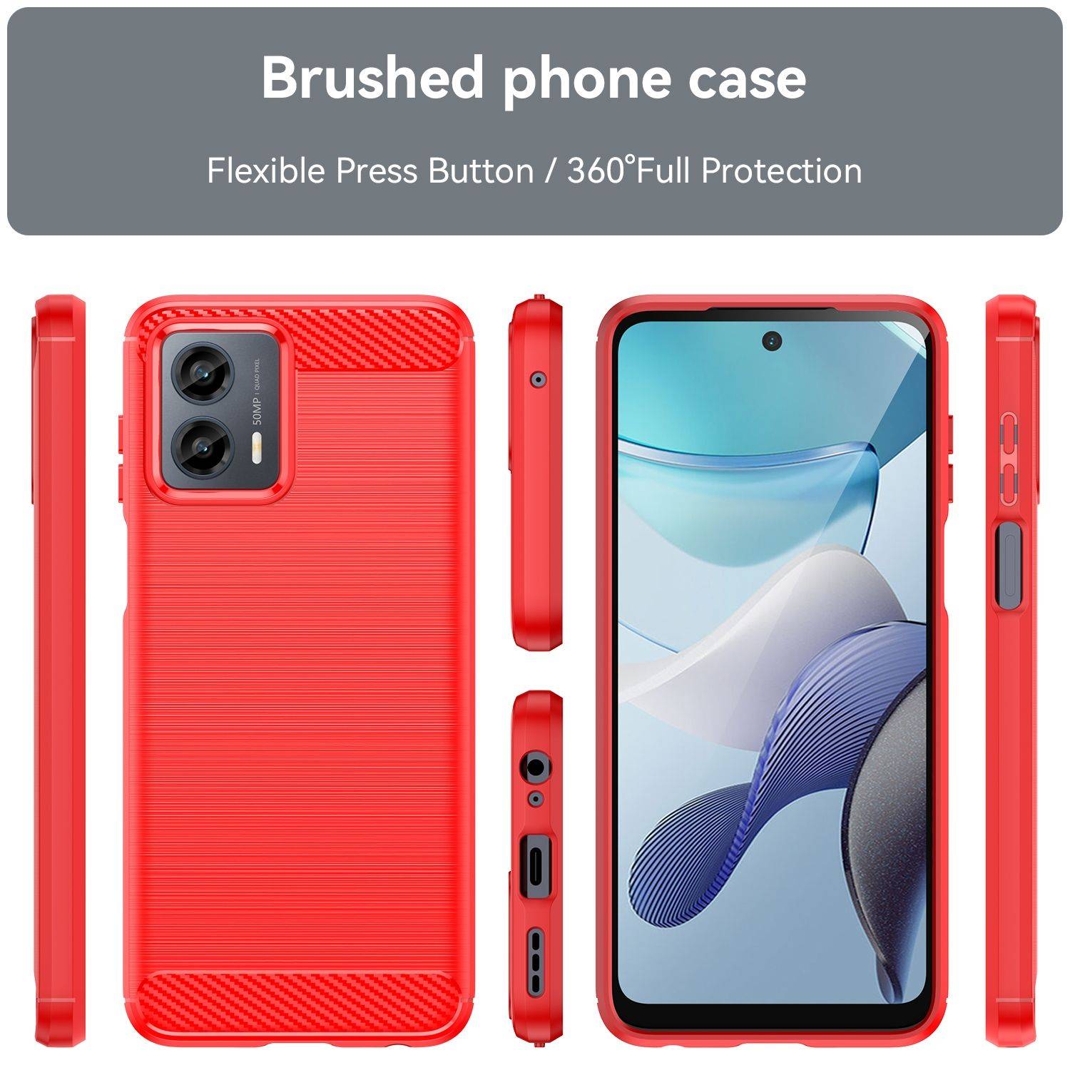 Hülle kompatibel mit Motorola Moto G 5G 2023 Kunststoff Soft Handyhülle - Handy Case Rot