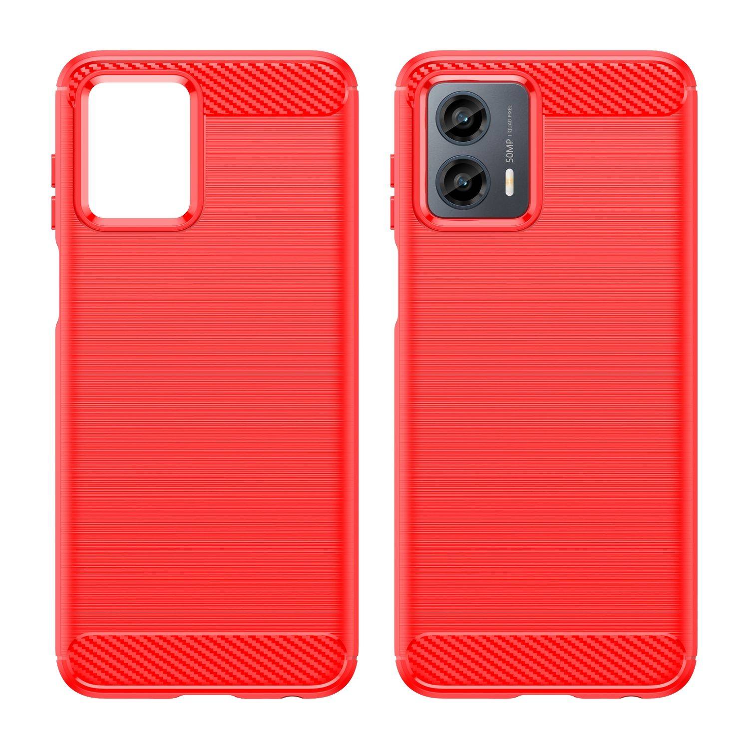 Hülle kompatibel mit Motorola Moto G 5G 2023 Kunststoff Soft Handyhülle - Handy Case Rot