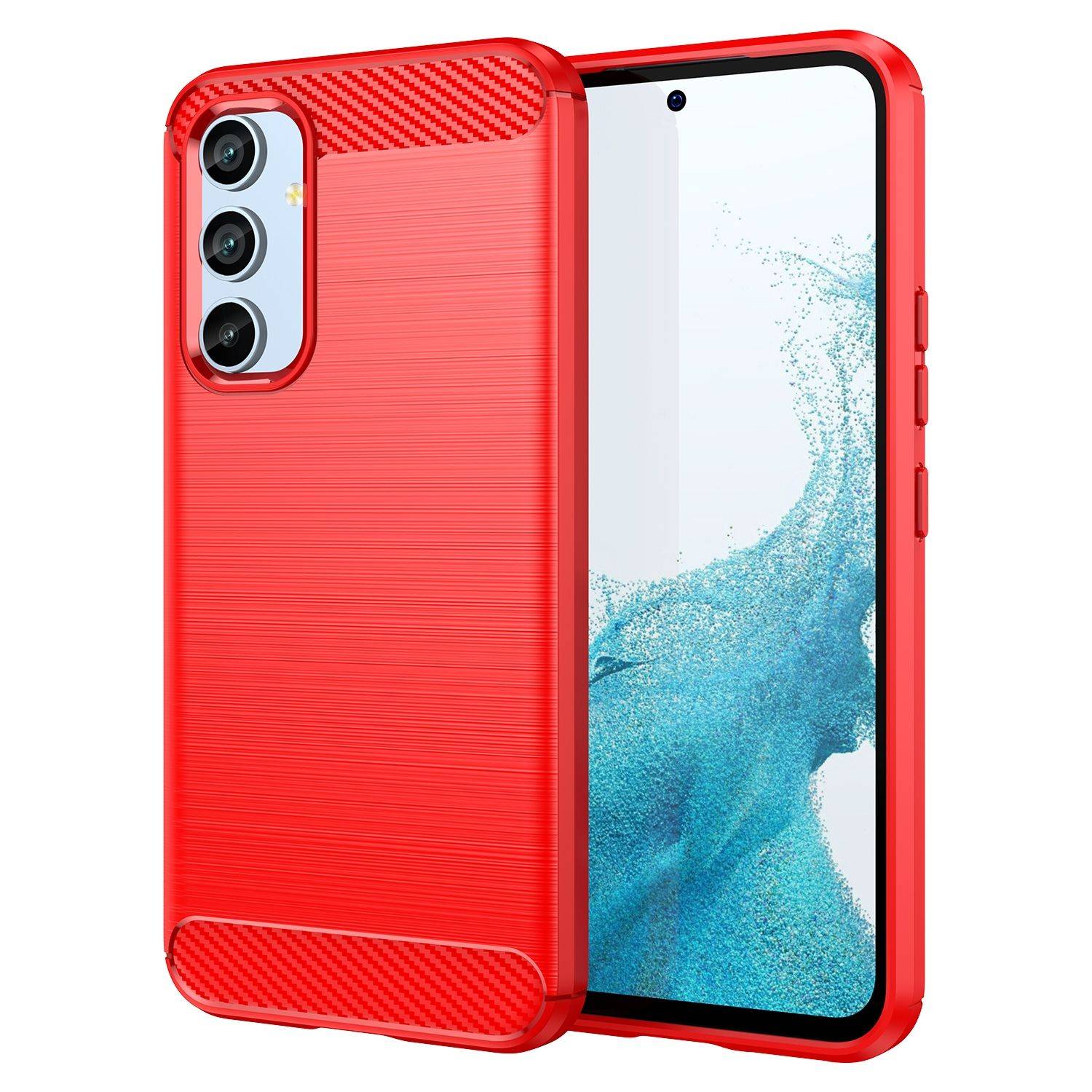 Hülle kompatibel mit Samsung Galaxy A54 5G Kunststoff Soft Handyhülle - Handy Case Rot