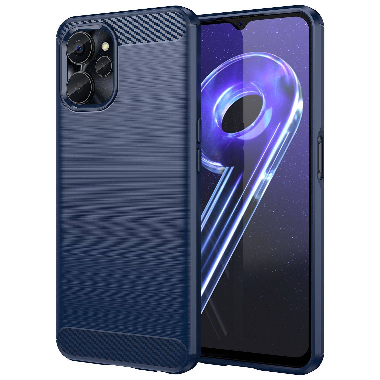 Hülle kompatibel mit realme 10s Kunststoff Soft Handyhülle - Handy Case Blau