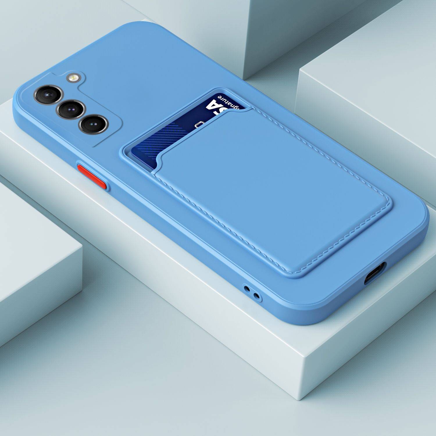 Hülle kompatibel mit Samsung Galaxy S23 Plus Kunststoff Soft Handyhülle - Handy Case Himmelblau