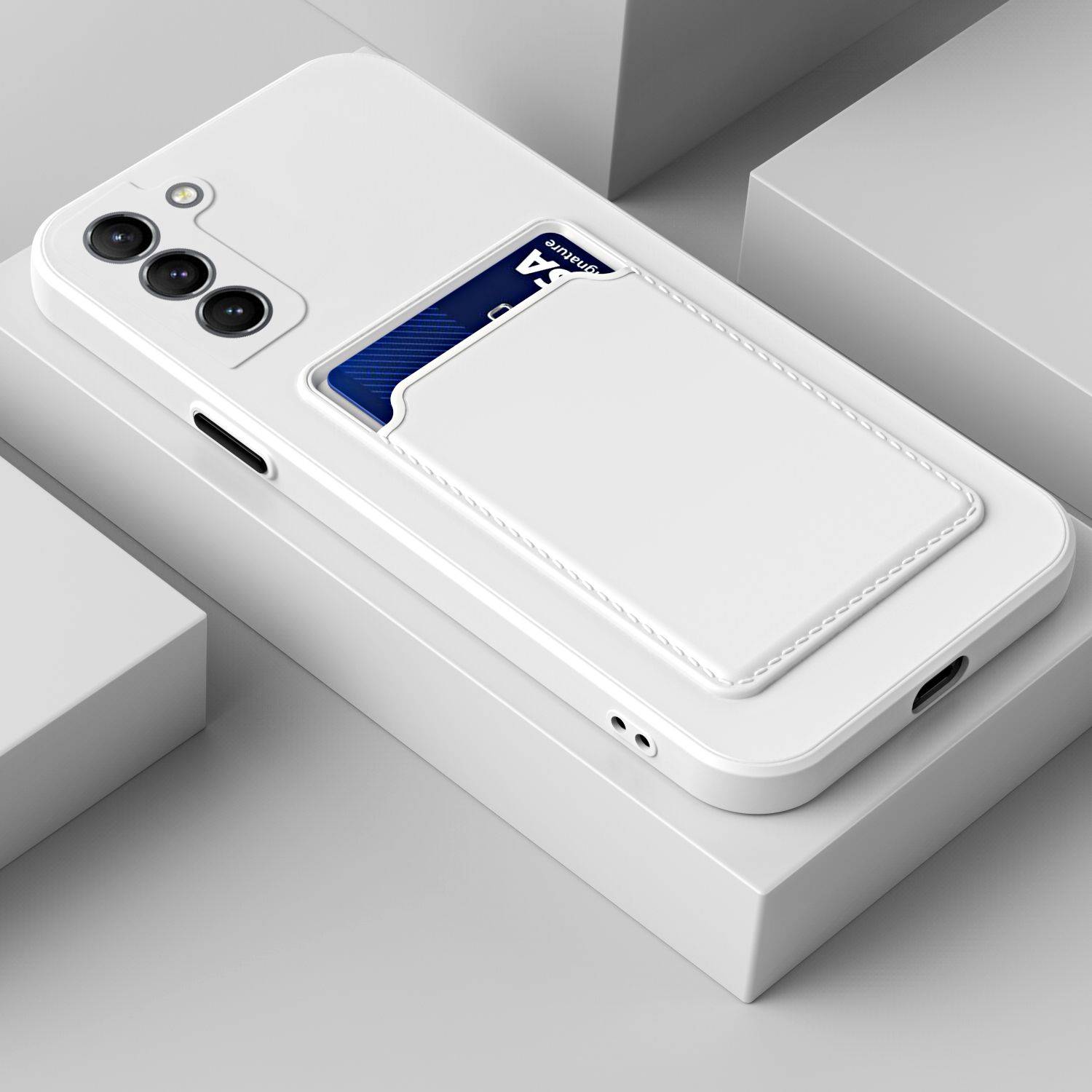Hülle kompatibel mit Samsung Galaxy S23 Plus Kunststoff Soft Handyhülle - Handy Case Weiß