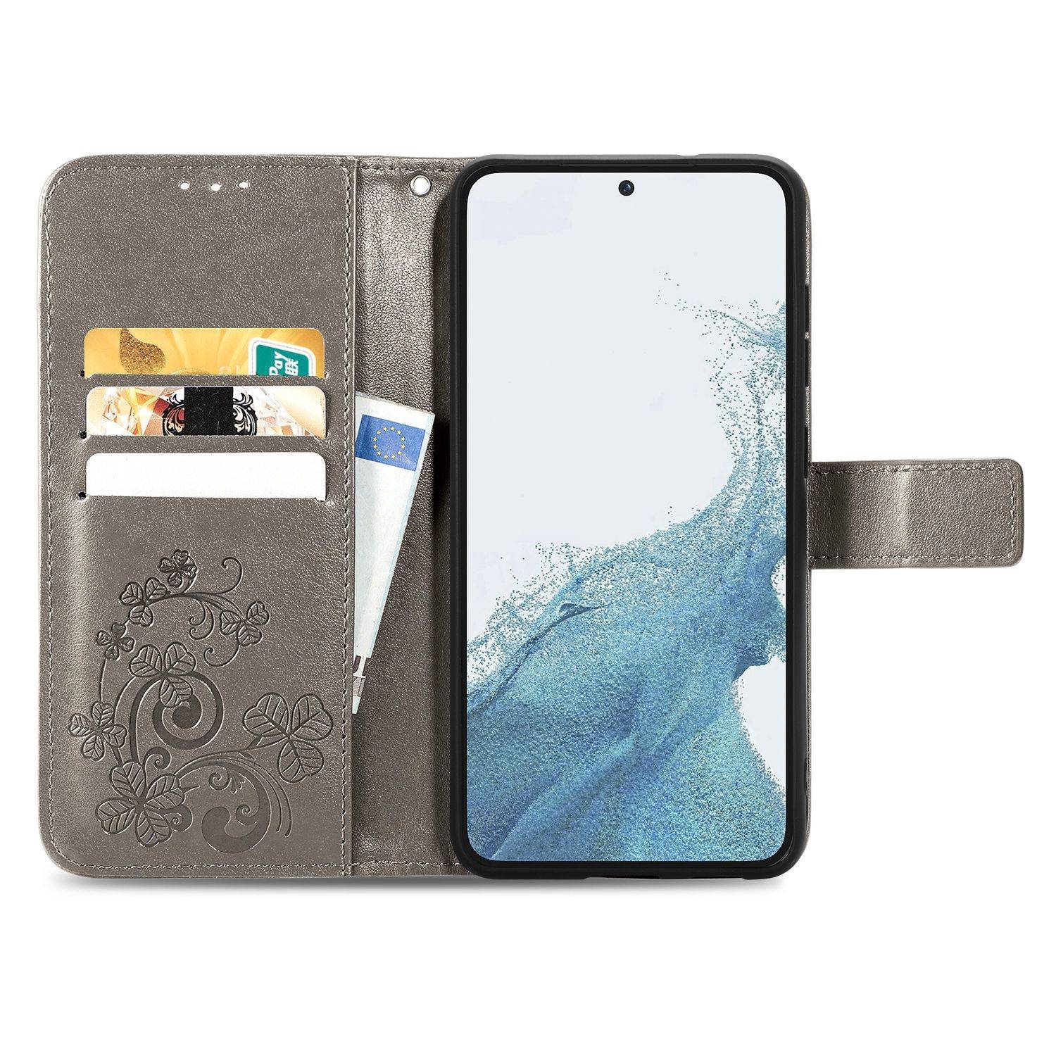 Hülle kompatibel mit Samsung Galaxy A54 5G Kunstleder Handyhülle - Handy Case Grau