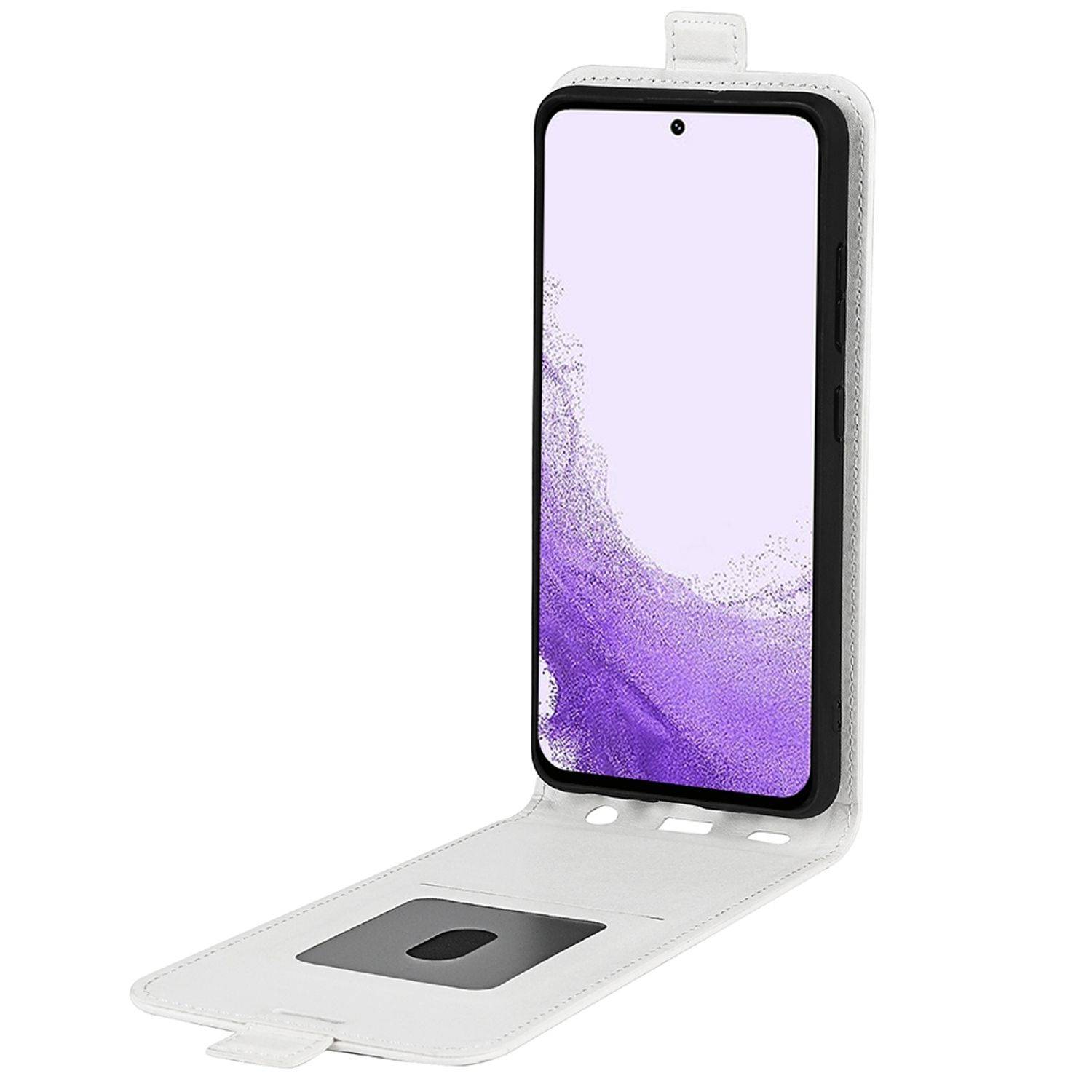 Hülle kompatibel mit Samsung Galaxy S23 Kunstleder Handyhülle - Handy Case Weiß