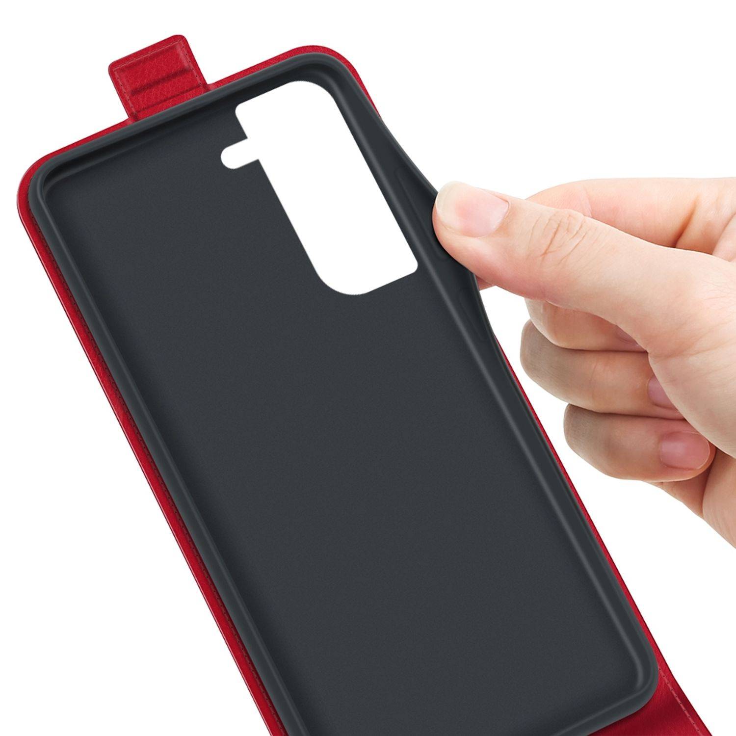 Hülle kompatibel mit Samsung Galaxy S23 Kunstleder Handyhülle - Handy Case Rot