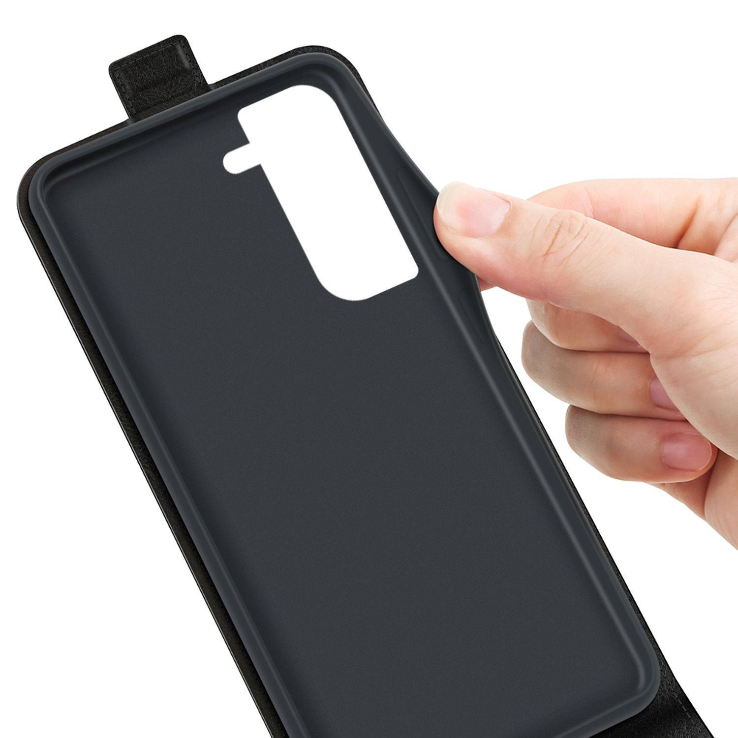 Hülle kompatibel mit Samsung Galaxy S23 Kunstleder Handyhülle - Handy Case Schwarz