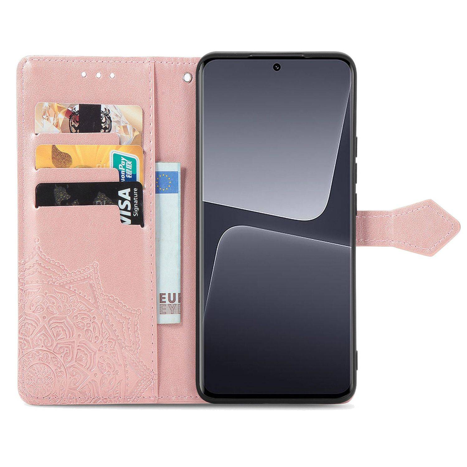 Hülle kompatibel mit Xiaomi 13 Kunstleder Handyhülle - Handy Case Rose Gold