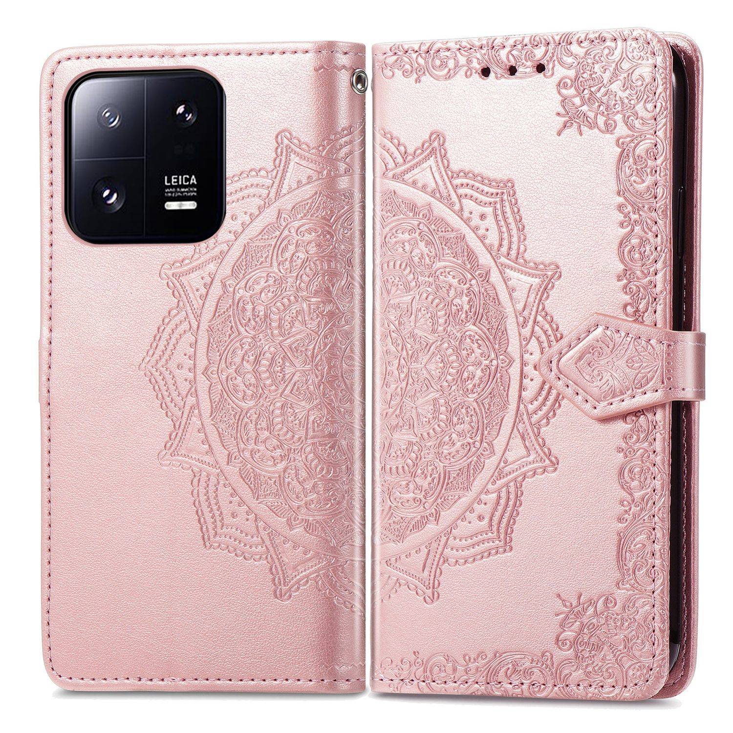 Hülle kompatibel mit Xiaomi 13 Kunstleder Handyhülle - Handy Case Rose Gold