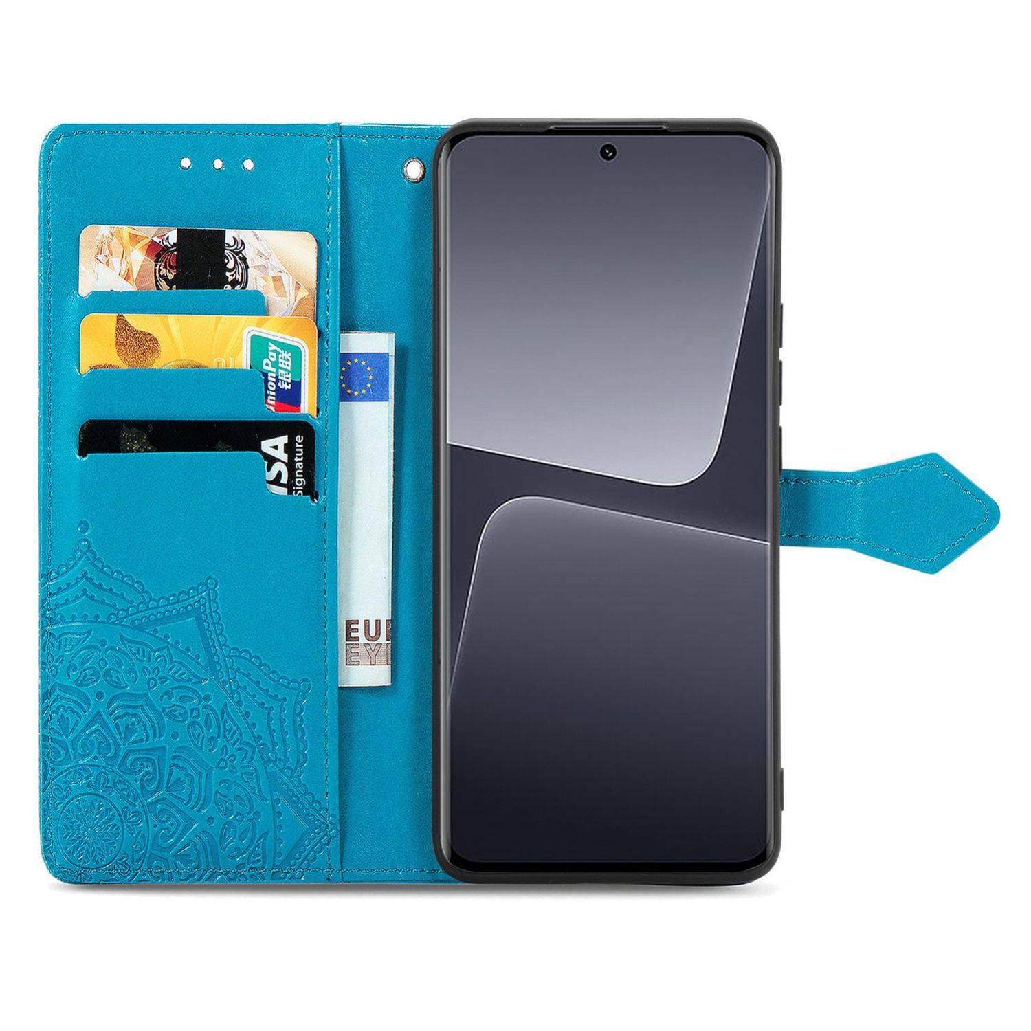 Hülle kompatibel mit Xiaomi 13 Kunstleder Handyhülle - Handy Case Blau