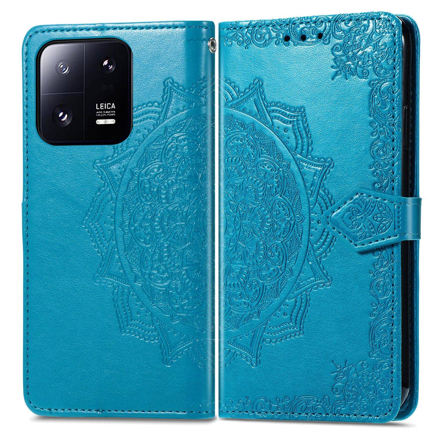 Hülle kompatibel mit Xiaomi 13 Kunstleder Handyhülle - Handy Case Blau