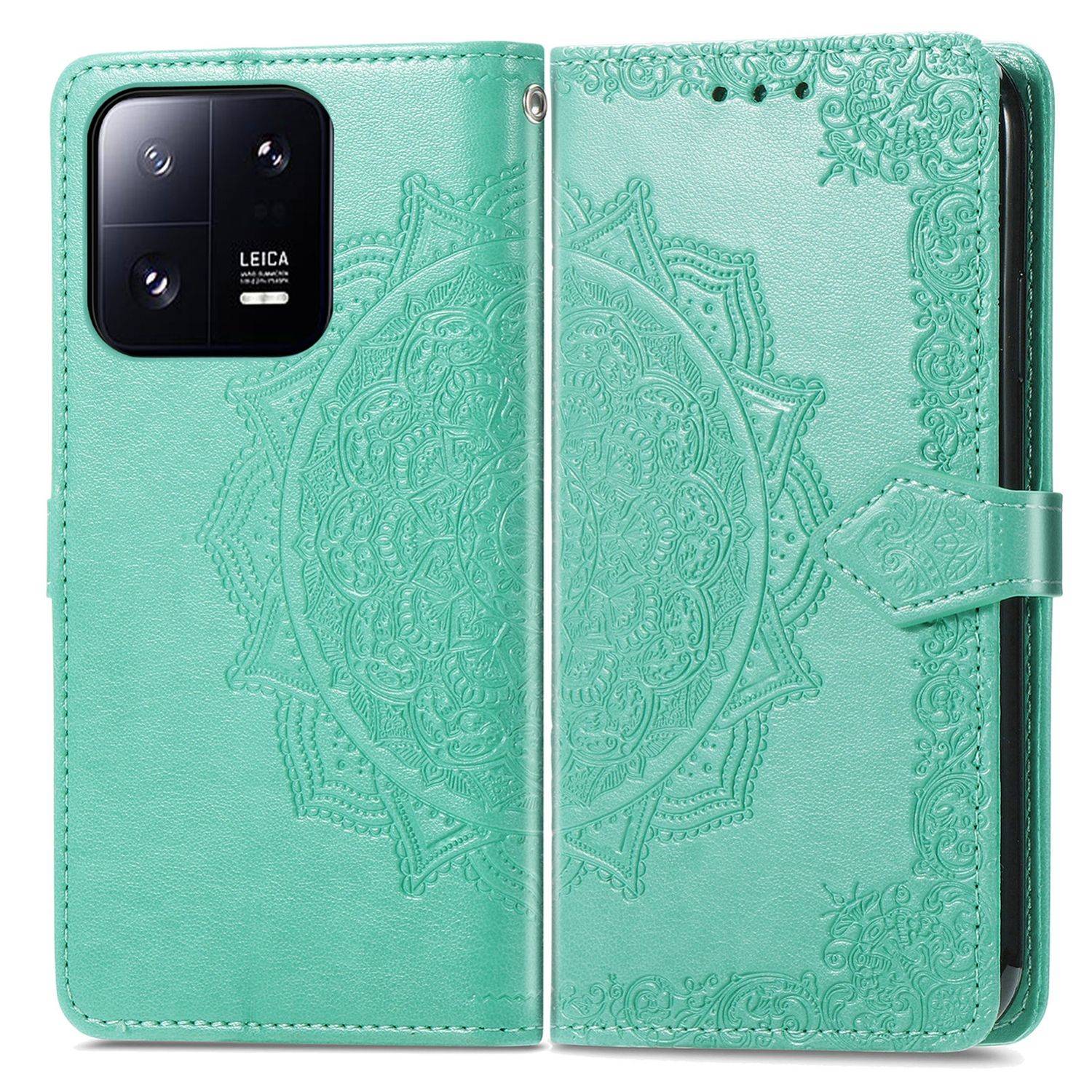 Hülle kompatibel mit Xiaomi 13 Kunstleder Handyhülle - Handy Case Grün