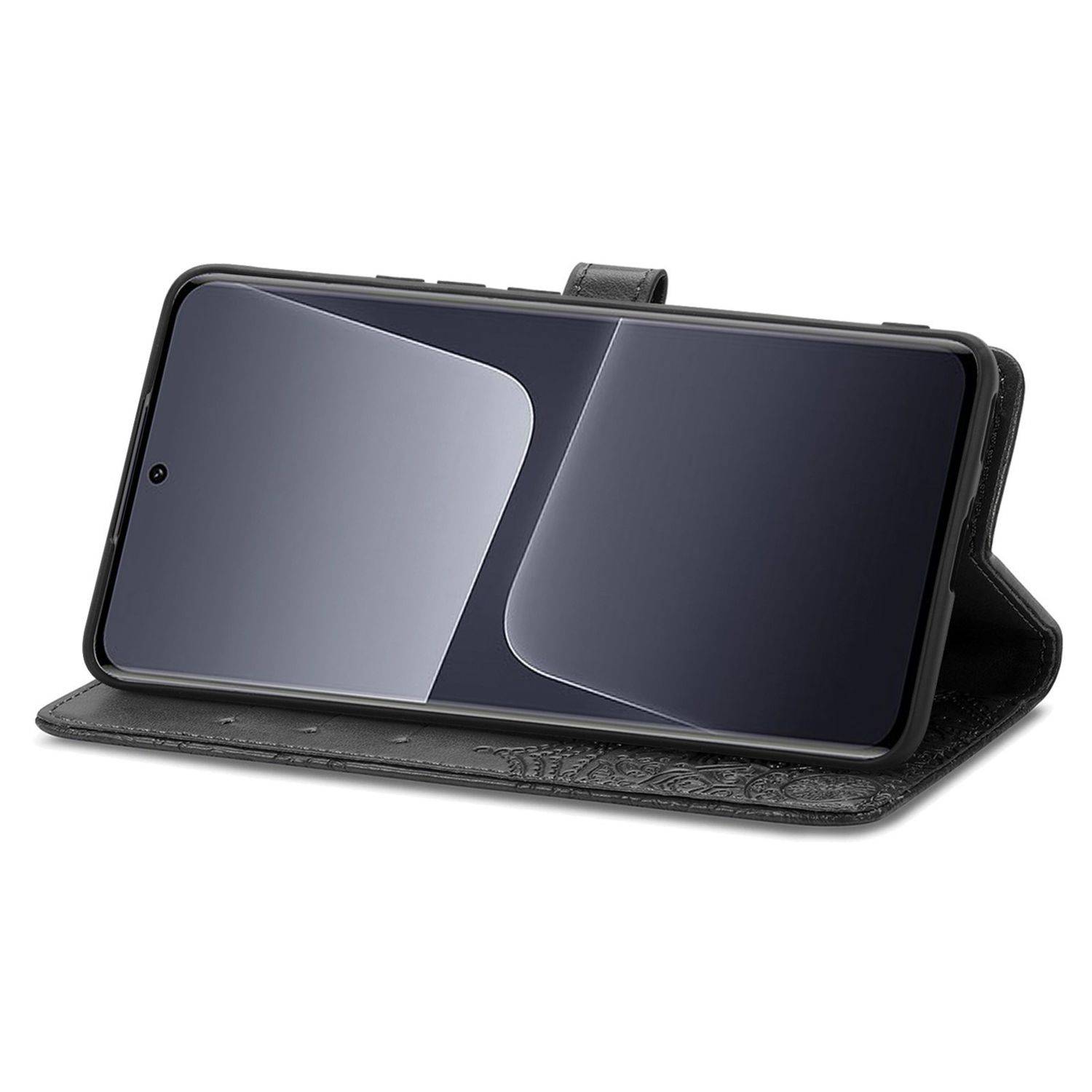 Hülle kompatibel mit Xiaomi 13 Pro Kunstleder Handyhülle - Handy Case Schwarz