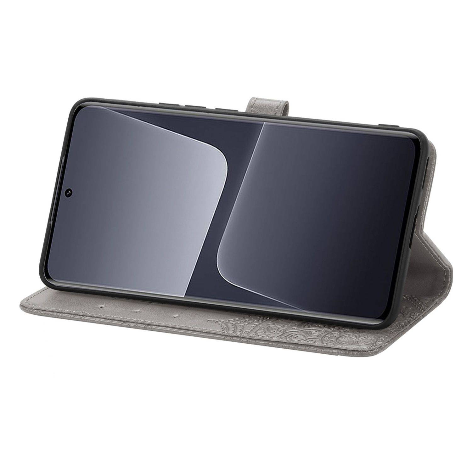 Hülle kompatibel mit Xiaomi 13 Pro Kunstleder Handyhülle - Handy Case Grau