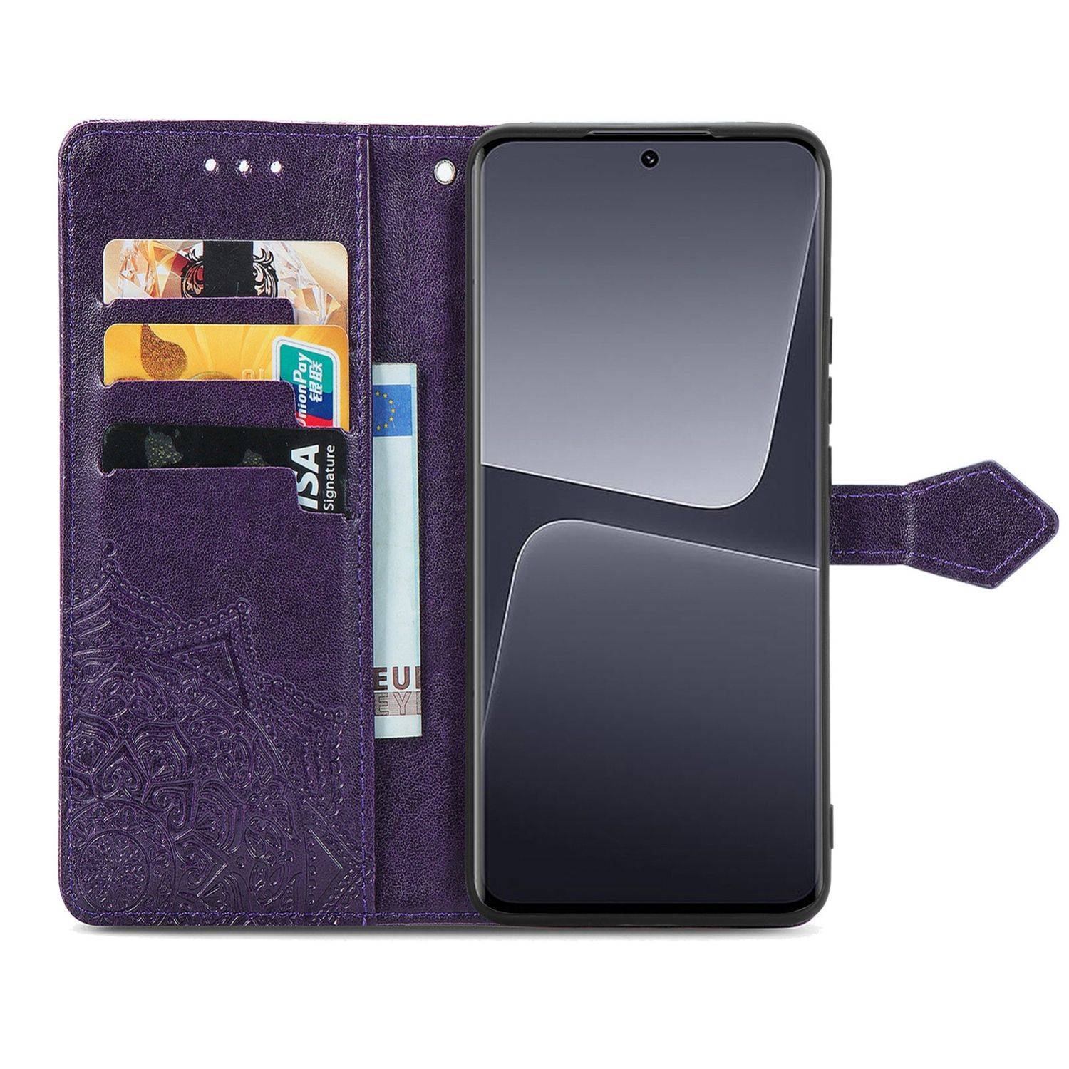 Hülle kompatibel mit Xiaomi 13 Pro Kunstleder Handyhülle - Handy Case Violett