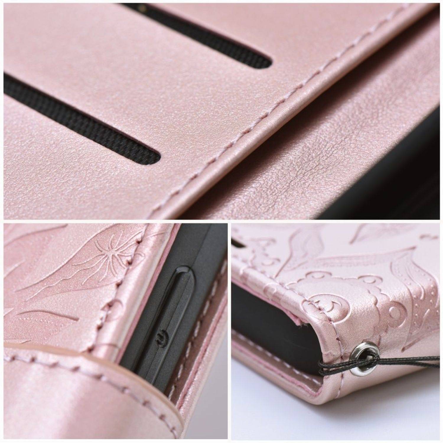 Hülle kompatibel mit Samsung Galaxy S23 Ultra Kunstleder Handyhülle - Handy Case Mandala Rose Gold