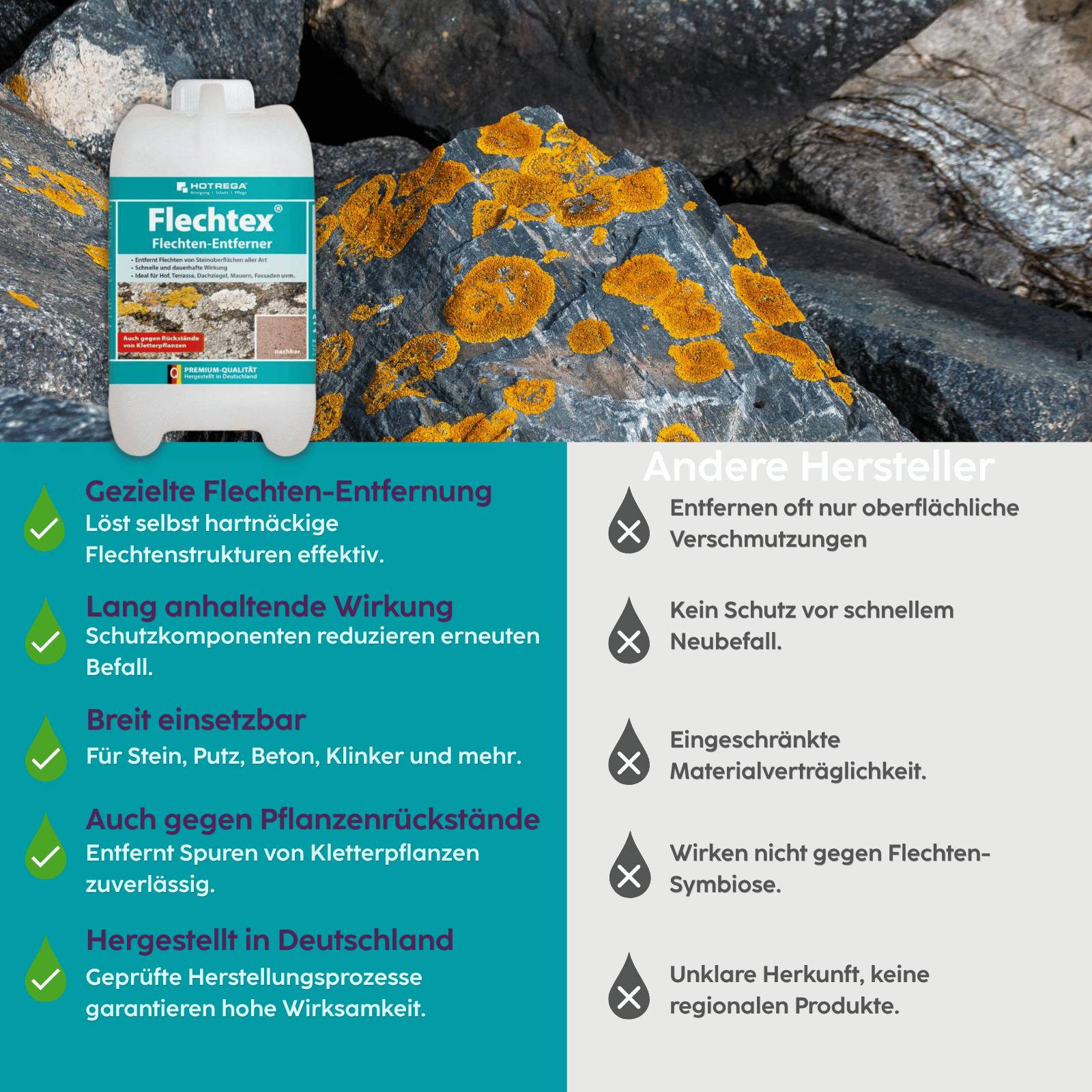 HOTREGA Flechtex Flechtenentferner 2 L