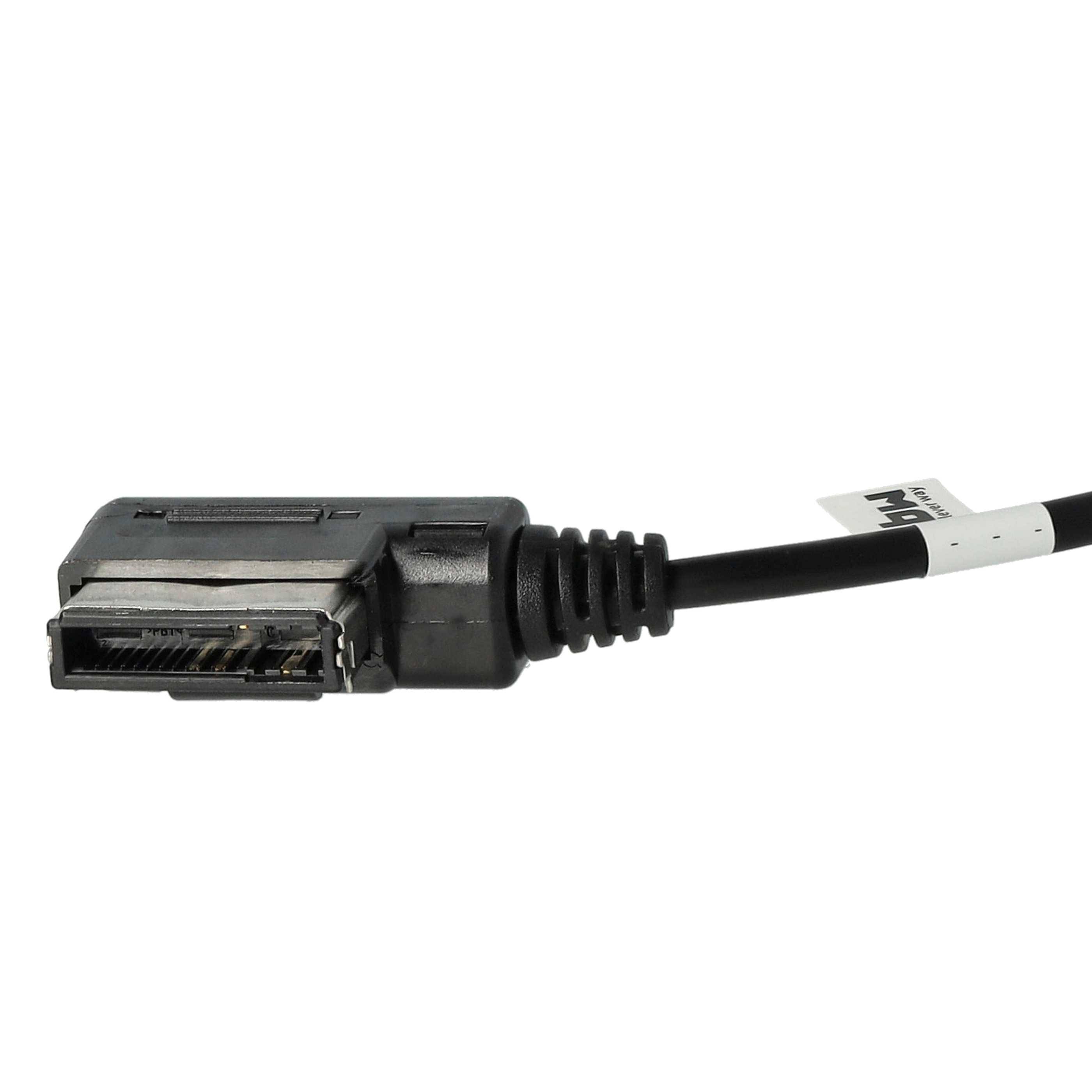 vhbw KFZ Audio Kabel kompatibel mit Skoda Fabia, MDI (mobile device interface), Octavia, Roomster, Superb, Yeti - USB-Adapter, 37,1 cm Schwarz