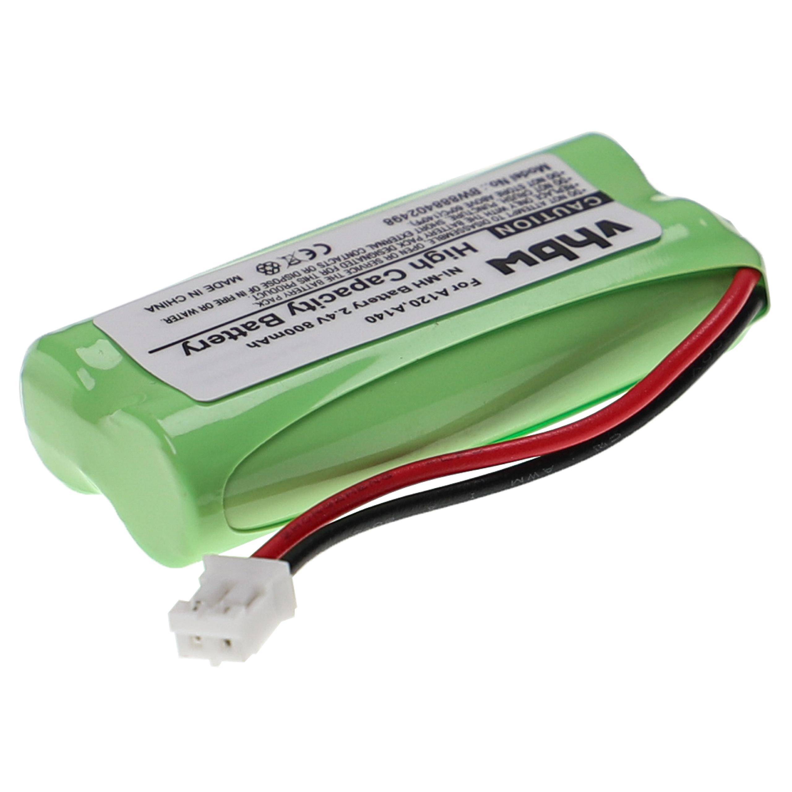 vhbw 5x Akku kompatibel mit Siemens Gigaset AS150, AS15, AS160, AS150 DUO, AS150 TRIO, AS145, C240 schnurlos Festnetz Telefon (800 mAh, 2,4 V, NiMH)