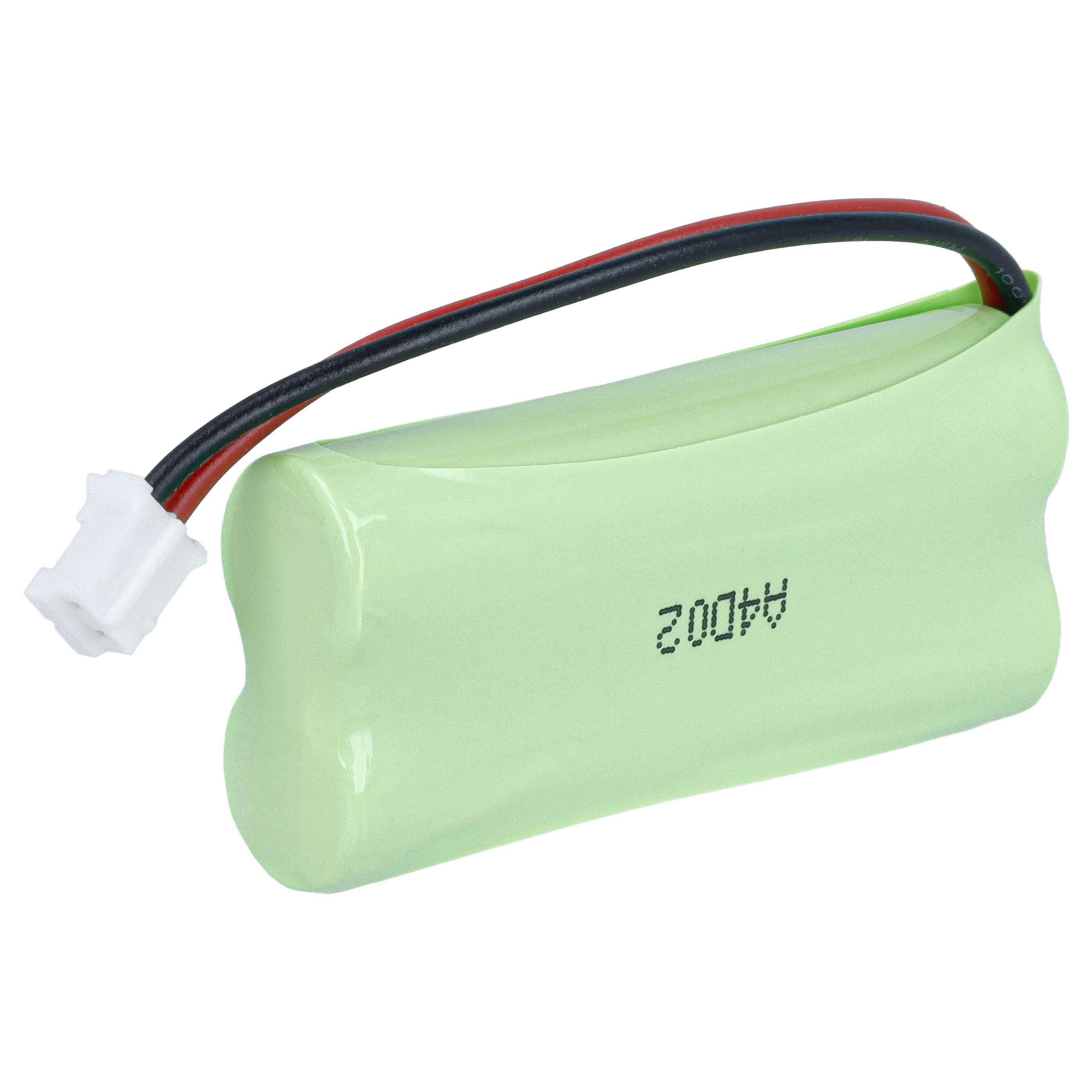 Grüner wiederaufladbarer Batteriepack mit angeschlossenem Dreileiter-Steckerteil.