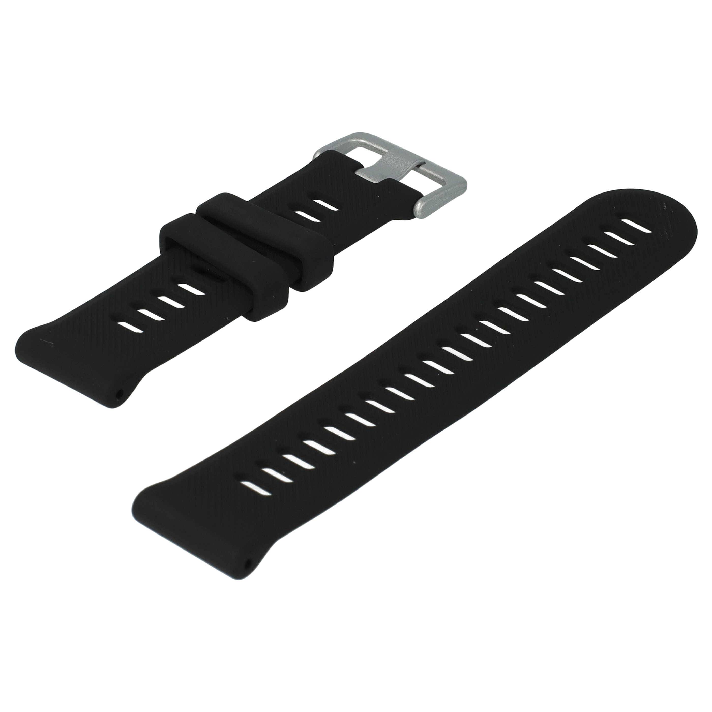 vhbw Ersatz Armband kompatibel mit Garmin Forerunner 745, 945 LTE Fitnessuhr, Smartwatch - 9 + 12,2 cm Silikon schwarz