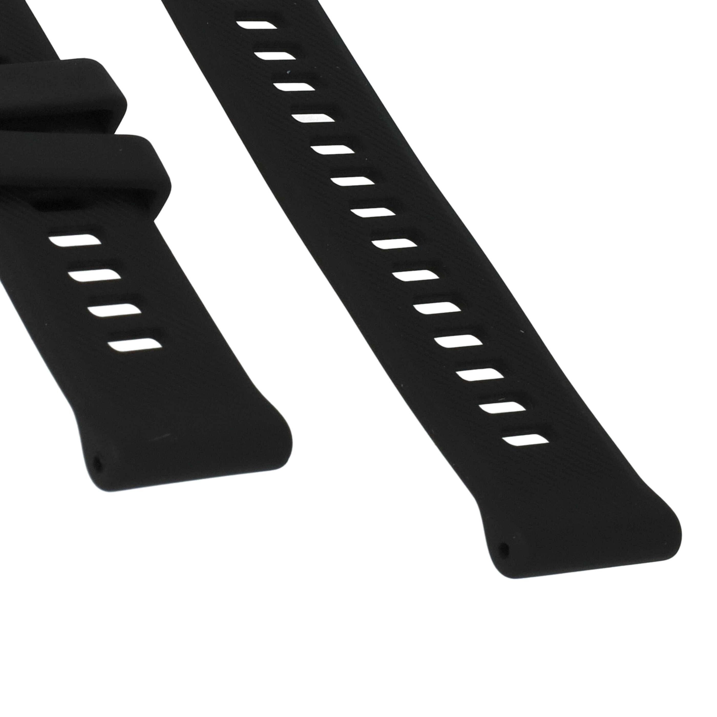 vhbw Ersatz Armband kompatibel mit Garmin Forerunner 745, 945 LTE Fitnessuhr, Smartwatch - 9 + 12,2 cm Silikon schwarz