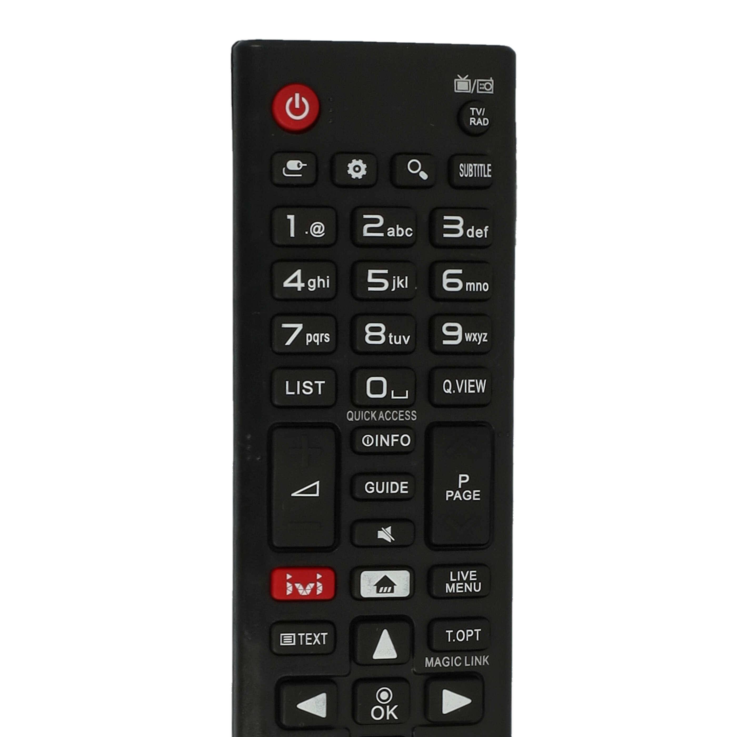 vhbw Fernbedienung kompatibel mit LG 43UJ630V, 65UJ634V, 49UJ651V, 28MT49S-PZ, 43LJ594V, 55UJ630V Fernseher, TV - Ersatzfernbedienung