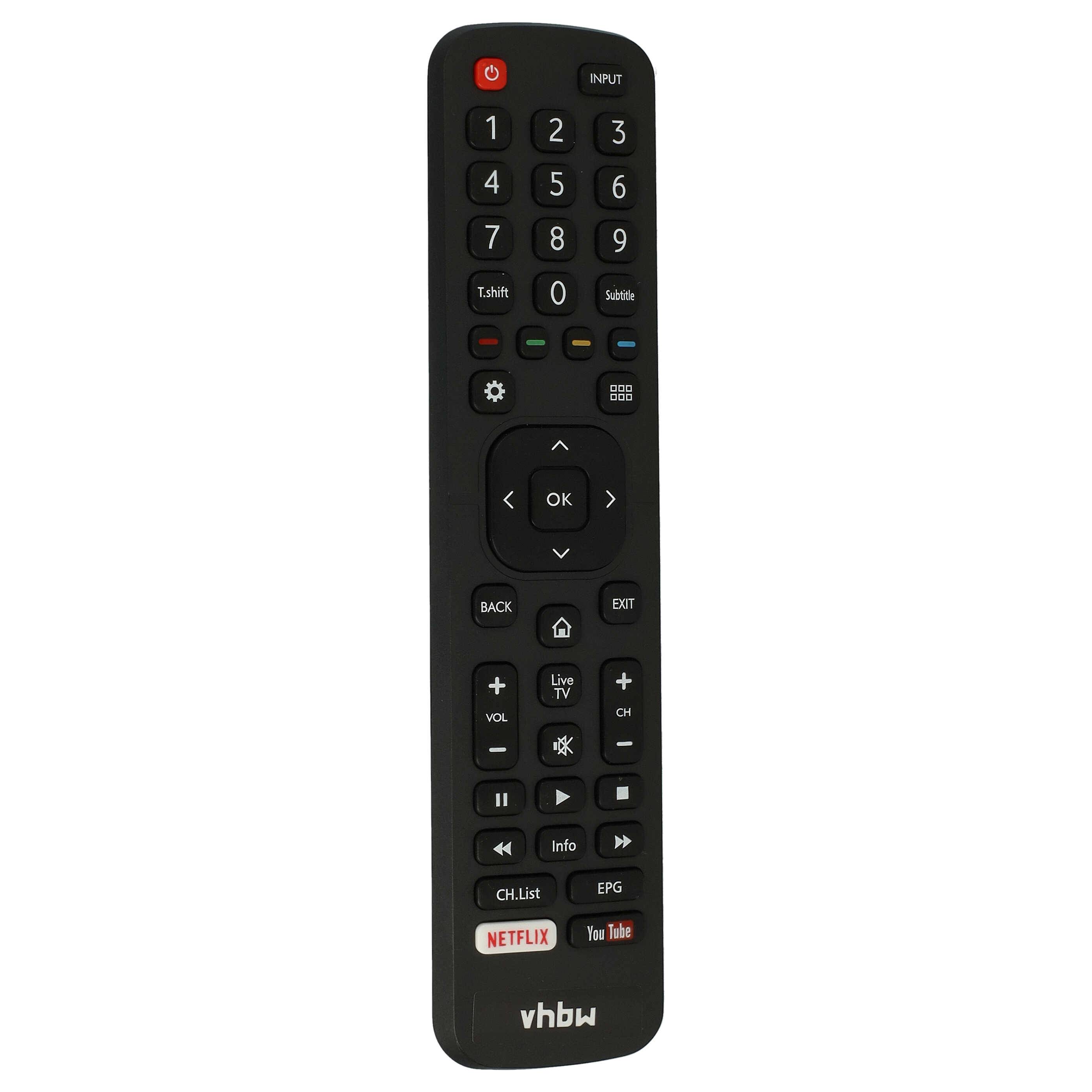 vhbw Fernbedienung Ersatz für Hisense ER31607R, ER22655HS, ER22642R, ER22641R, EN2B27 für Fernseher, TV - Ersatzfernbedienung