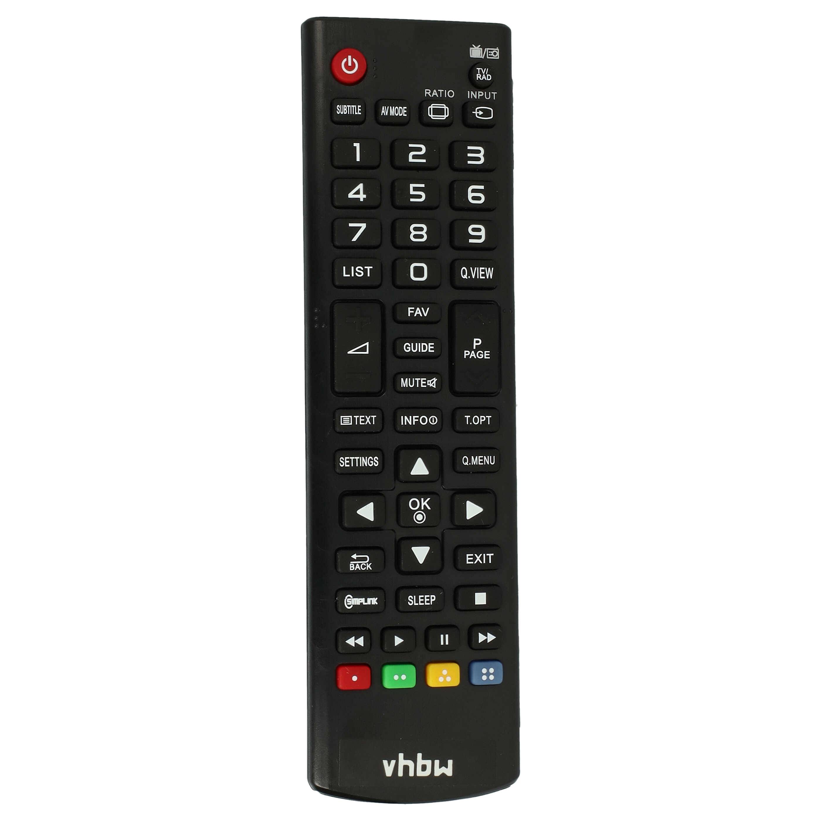 vhbw Fernbedienung kompatibel mit LG 55LA691V, 55LA690V, 55LA860V, 55LA960V, 55LA868V Fernseher, TV - Ersatzfernbedienung