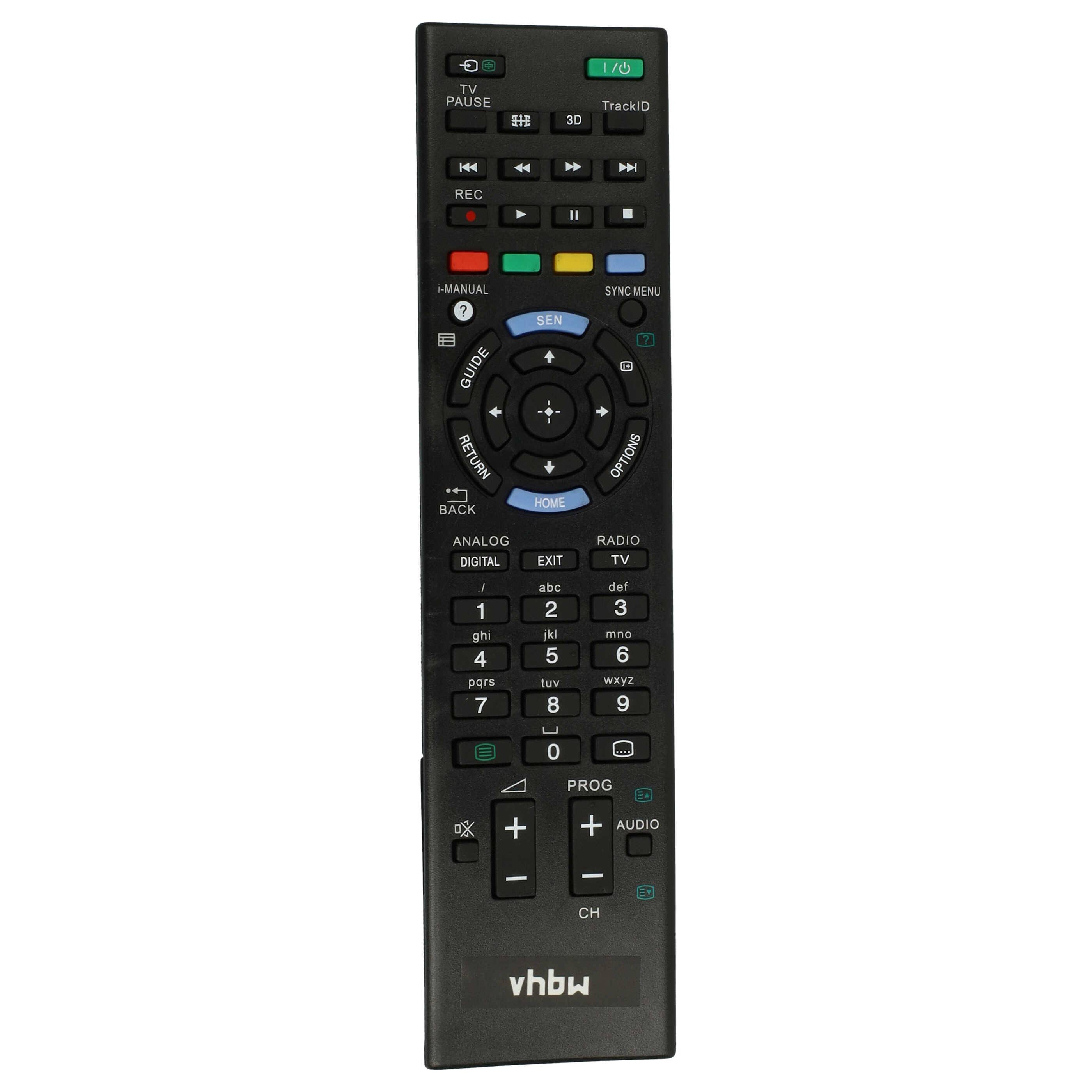 vhbw Fernbedienung kompatibel mit Sony KDL-37EX525, KDL-37EX524, KDL-37EX725, KDL-37EX720, KDL-37P3020 Fernseher, TV - Ersatzfernbedienung