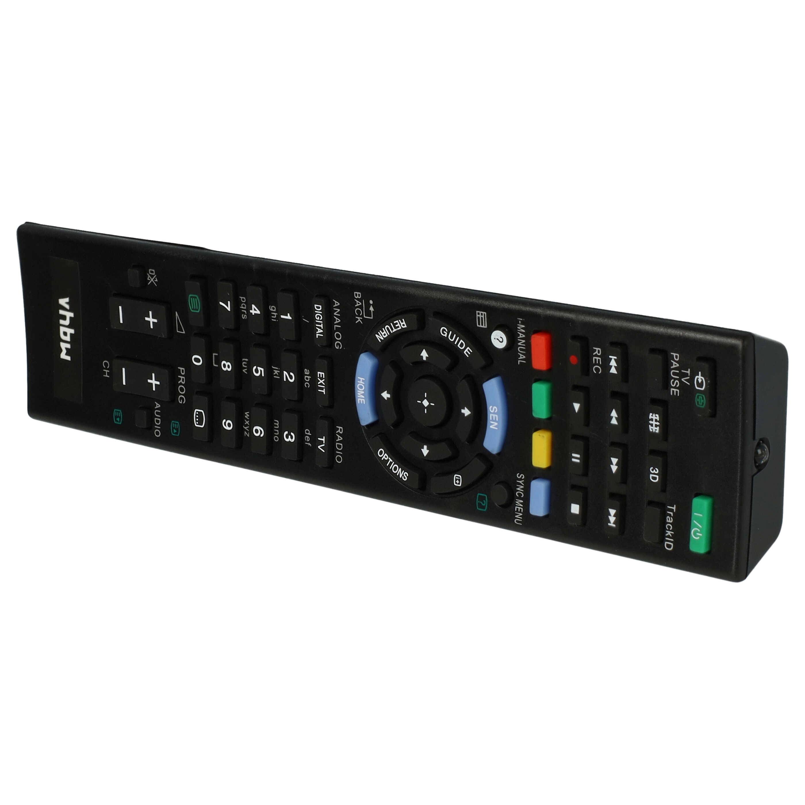 vhbw Fernbedienung kompatibel mit Sony KDL-46HX755, KDL-46HX756, KDL-46HX757, KDL-46HX758, KDL-46HX759 Fernseher, TV - Ersatzfernbedienung