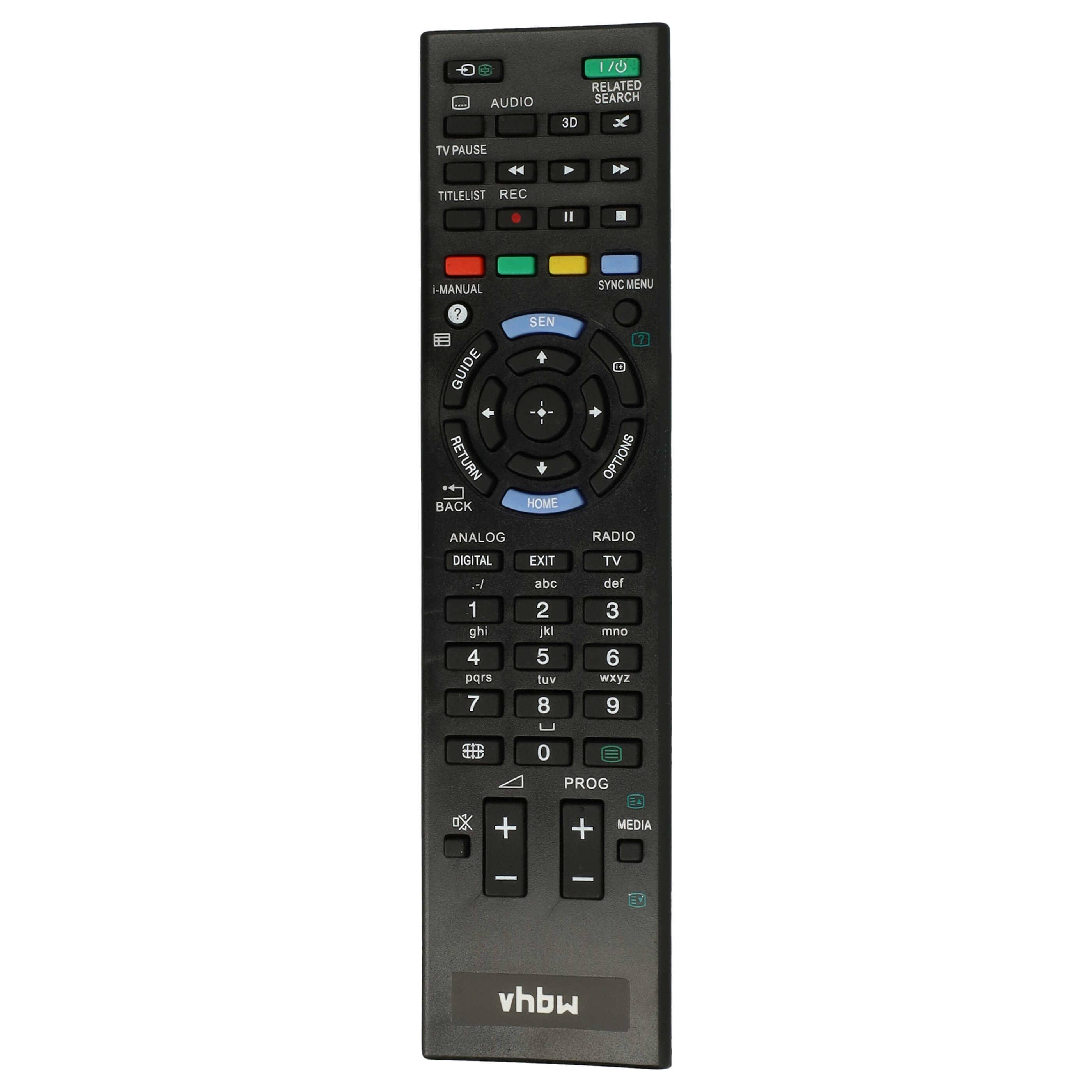 vhbw Fernbedienung kompatibel mit Sony KD-65X9005A, KD-65X8505B, KD-65S9005B, KD-65X9505B, KD-65X9005B Fernseher, TV - Ersatzfernbedienung
