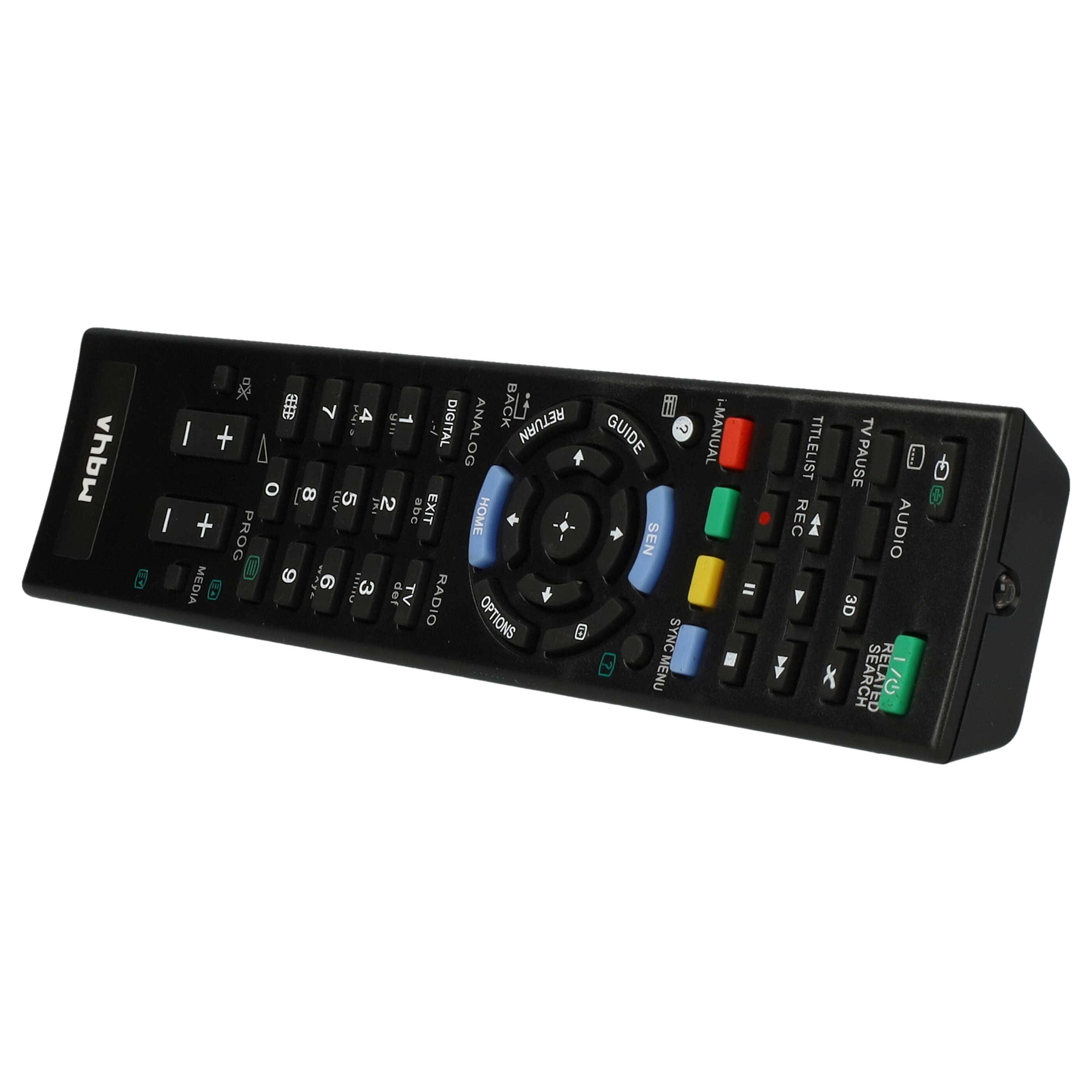 vhbw Fernbedienung kompatibel mit Sony KDL-32W5740, KDL-32W5730, KDL-32W5810, KDL-32W5800, KDL-32W600A Fernseher, TV - Ersatzfernbedienung