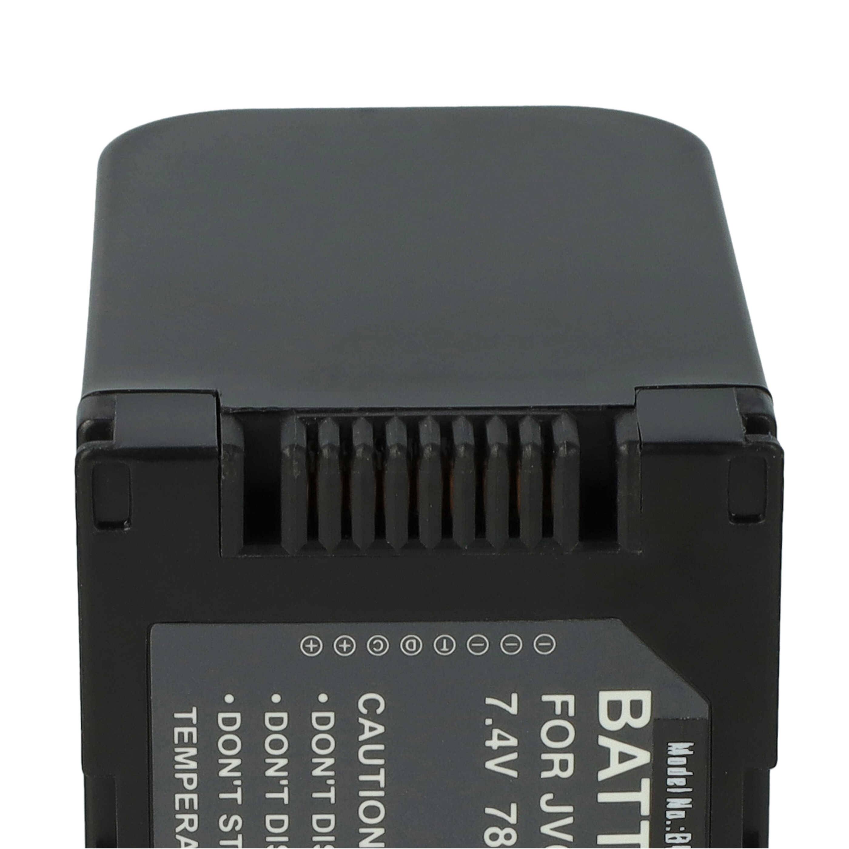 Eine schwarze Lithium-Ionen-Batterie mit der Aufschrift „Für JVC